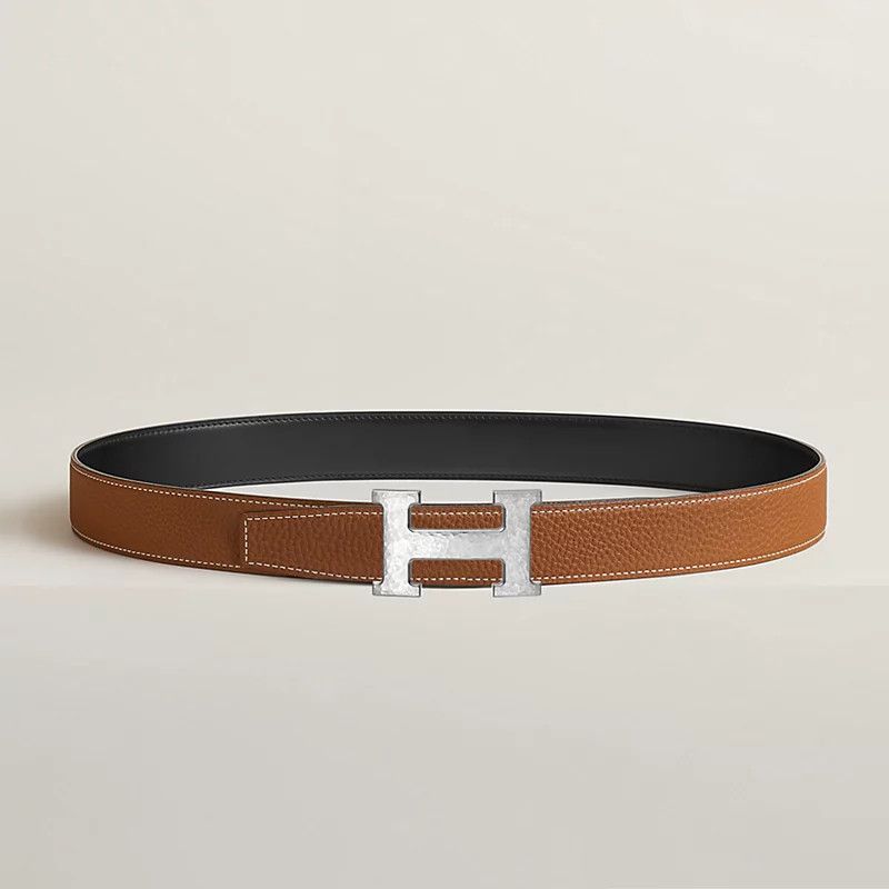 HERMES BELT BUCKLE LEATHER H LOGO REVESIBLE H064549CK05