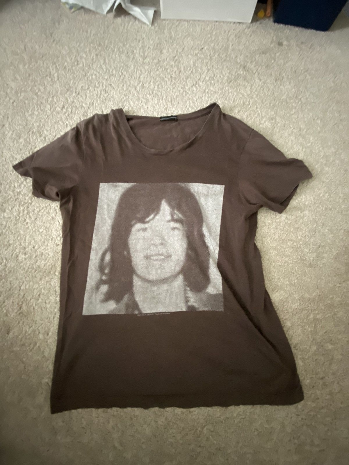 image of Lad Musician Mick Jagger Tee in Brown, Men's (Size Large)