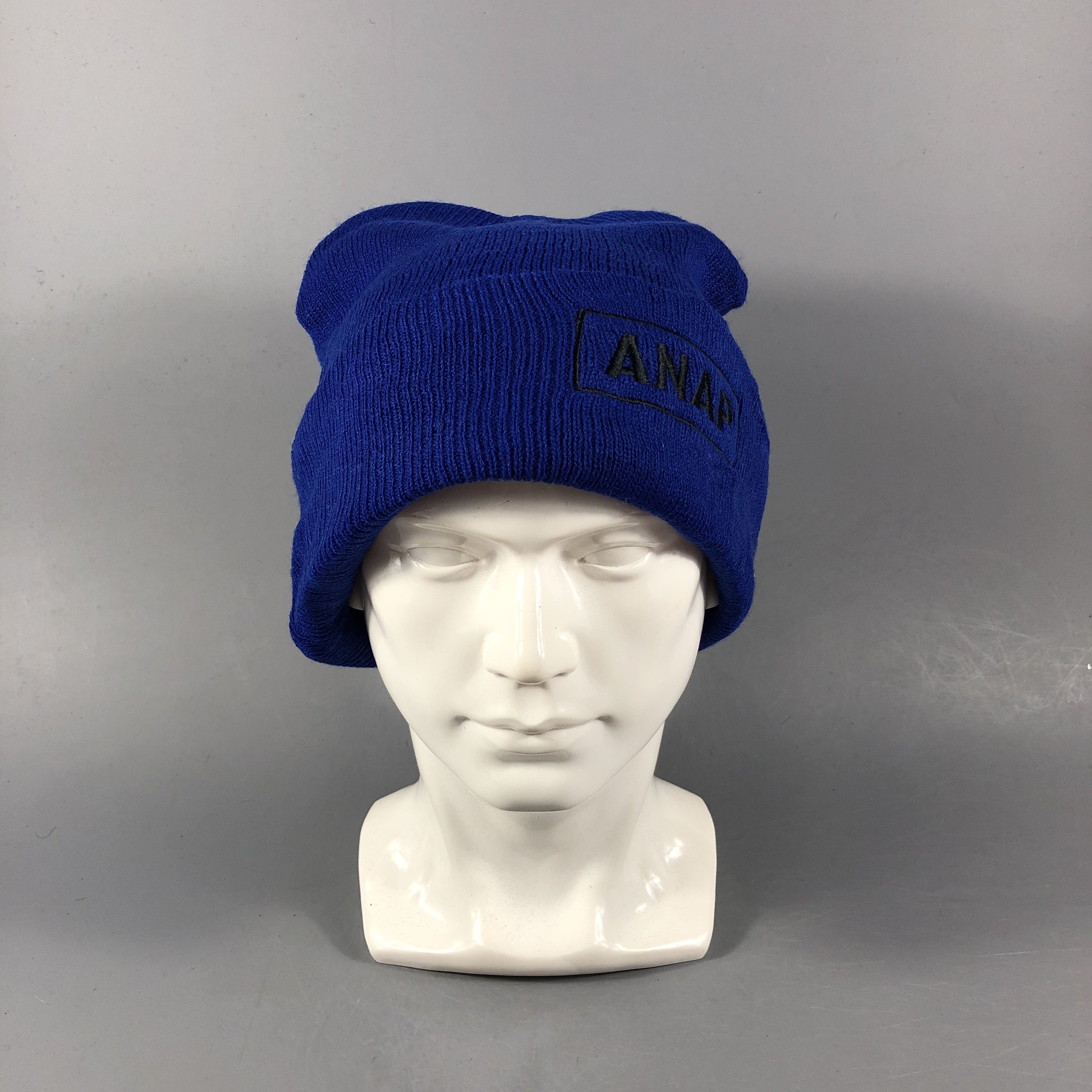 Vintage ANAP Blue Beanie Snowcap Snow Hat B893 Size ONE SIZE - 1 Thumbnail