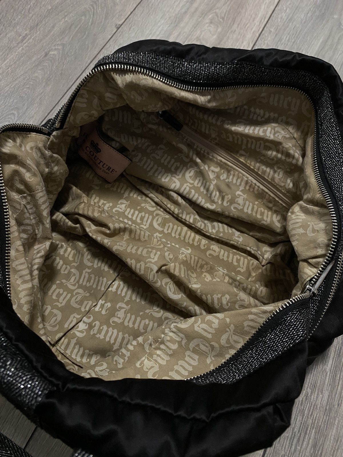 Juicy Couture Vintage Juice Couture Bag Glitter Over Night Black Y2K Size ONE SIZE - 5 Thumbnail