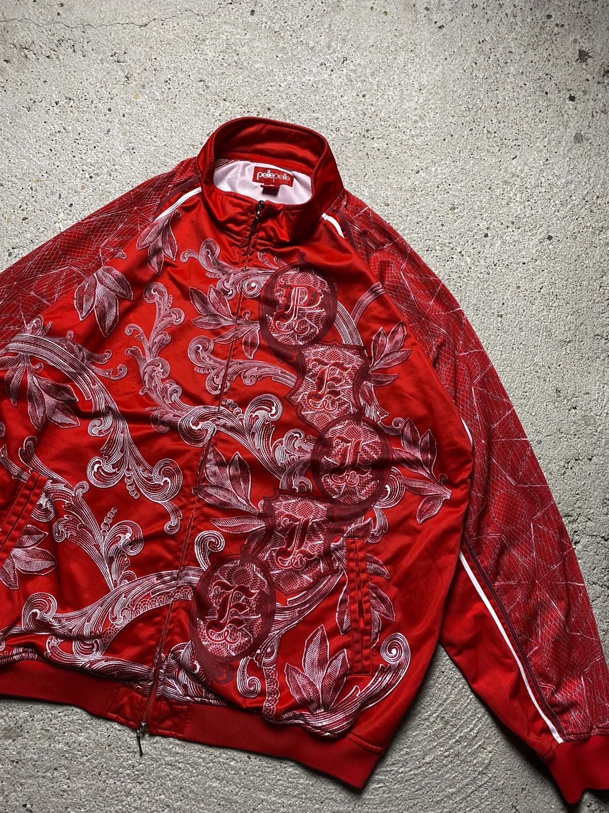 Affliction Pelle pelle zip-up sweatshirt vintage red retro baggy Size US XL / EU 56 / 4 - 1 Thumbnail
