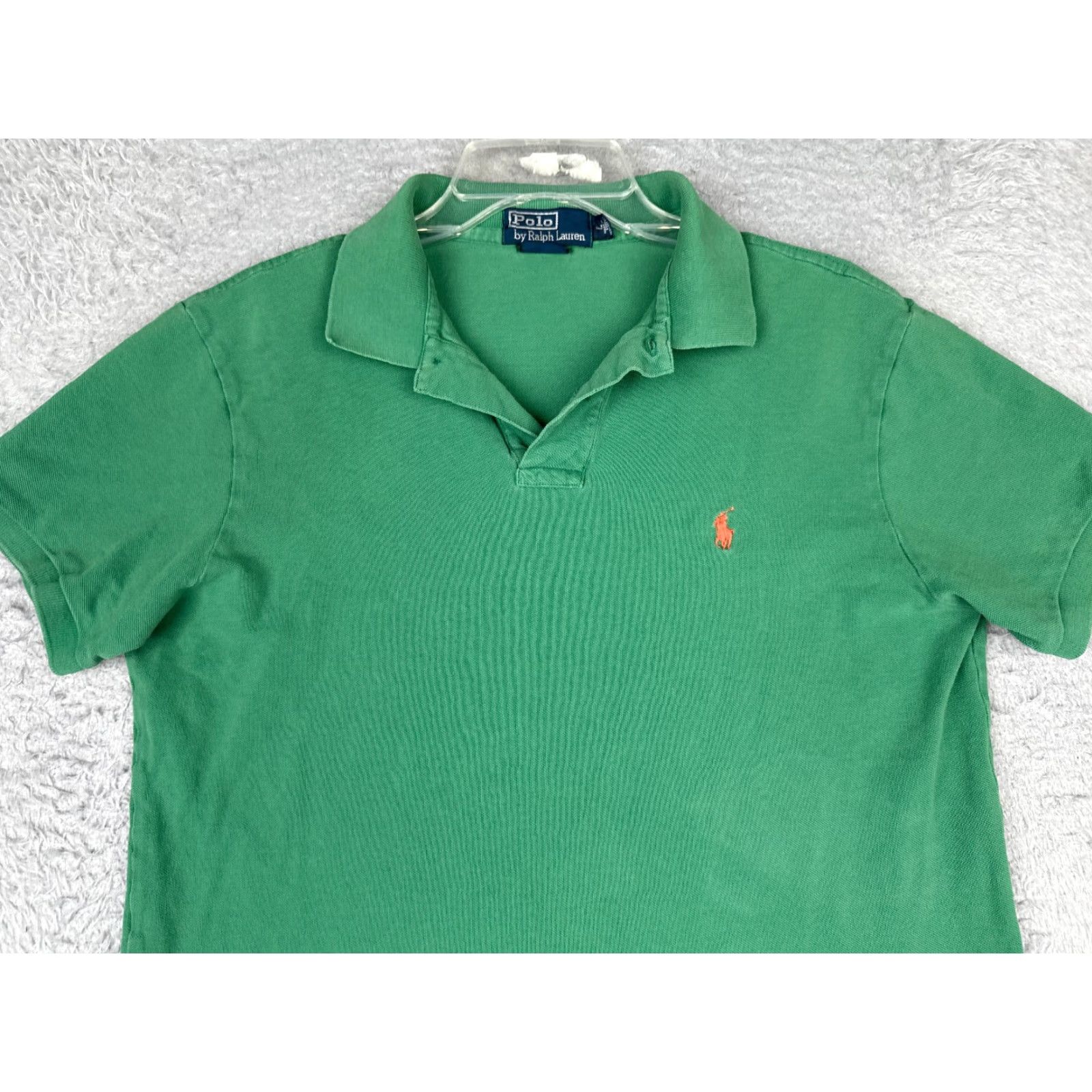 Ralph Lauren VINTAGE Ralph Lauren Polo Shirt Men Green 100% Cotton Large Regular Fit Polo Shirt Short Sleeve Classic Logo, Embroidered, Button Collar Mens Size US L / EU 52-54 / 3 - 4 Thumbnail