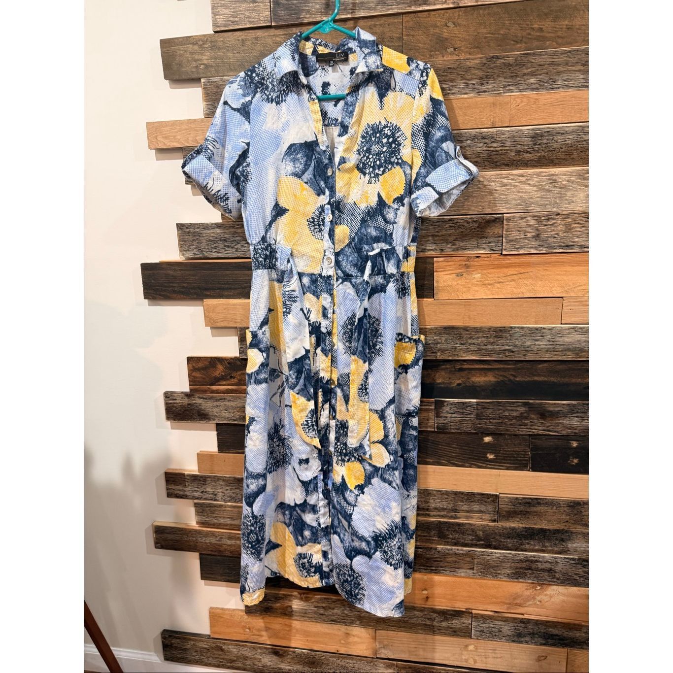 LIV Outdoor LIV by Habitat linen floral button front dress belt relaxed Size XS / US 0-2 / IT 36-38 - 1 Thumbnail