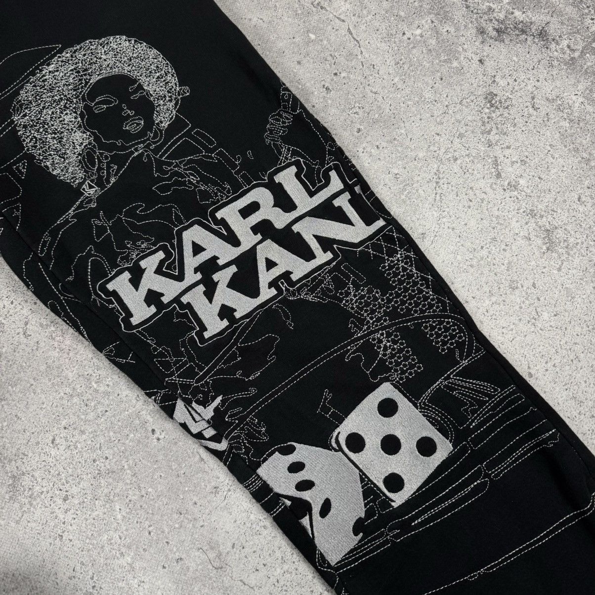 Karl Kani Crazy Vintage Karl Kani Y2K Embroidered Big Logo Sweatpants Size US 32 / EU 48 - 3 Thumbnail