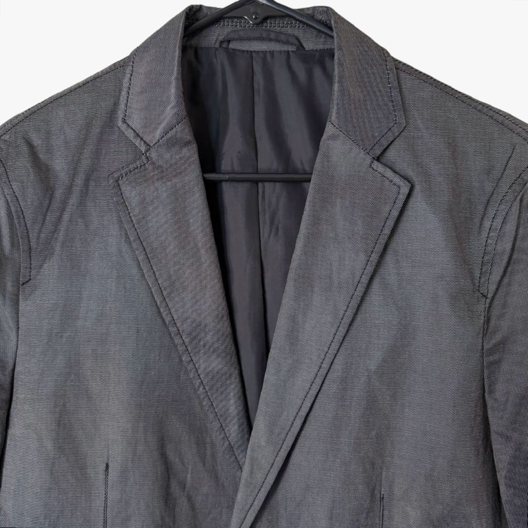 Vintage G2000 Blù Metallic Blazer Jacket Gray Two-Button Sport Coat Mens EU 46 US Medium Blazer Sport Coat Mens Size 46R - 5 Thumbnail