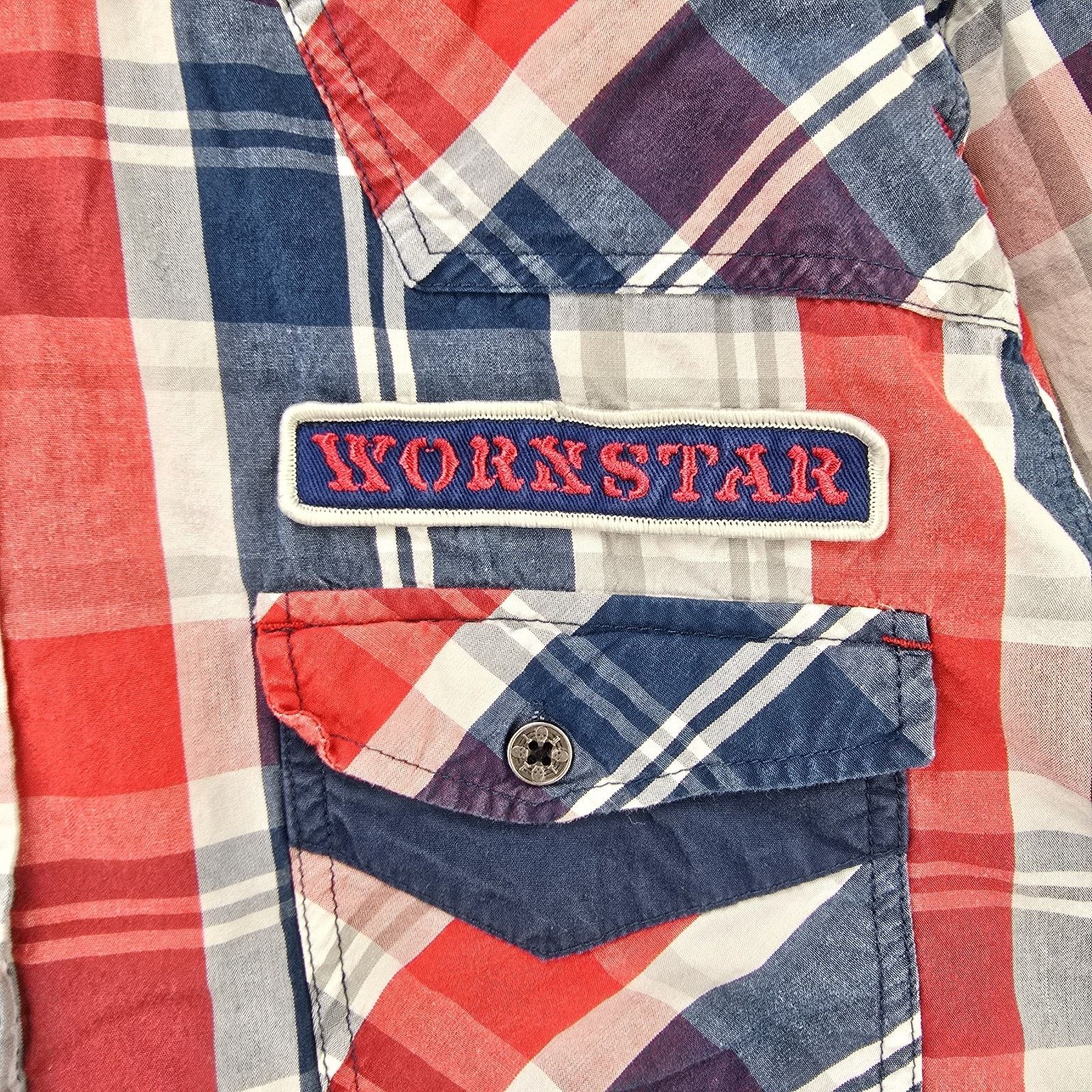 Other Wornstar Western Button Up Shirt Large Plaid Metal Buttons Size US L / EU 52-54 / 3 - 4 Thumbnail