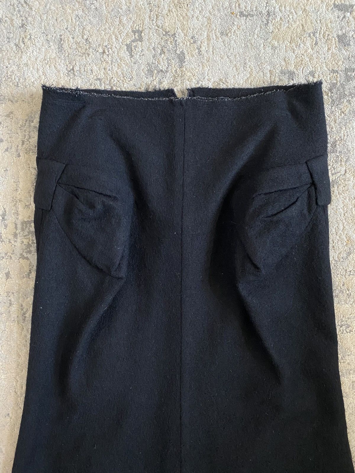 Junya Watanabe AD2003 Runway Bow Tie Wool Maxi Skirt Size 29" - 4 Thumbnail
