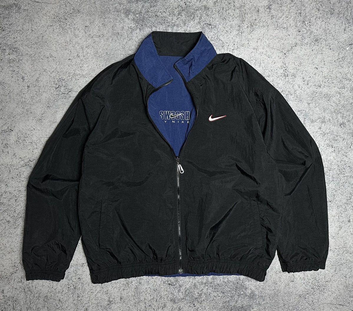 Nike Vintage 90s Nike Reversible Big Swoosh Logo Jacket Size US XL / EU 56 / 4 - 4 Thumbnail