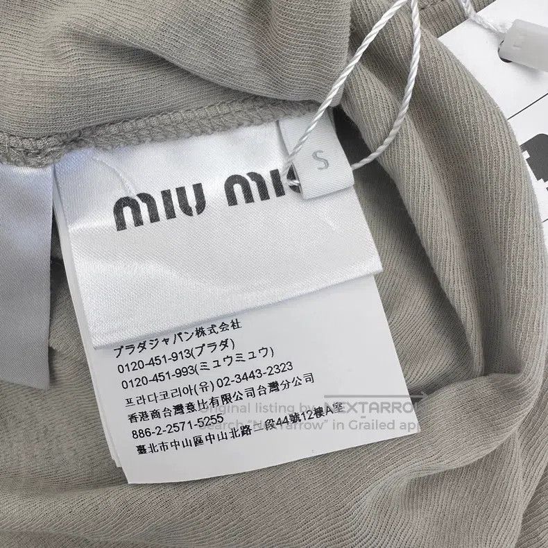 Miu Miu Miu Miu Size s Black label t-shirt Size S / US 4 / IT 40 - 5 Thumbnail