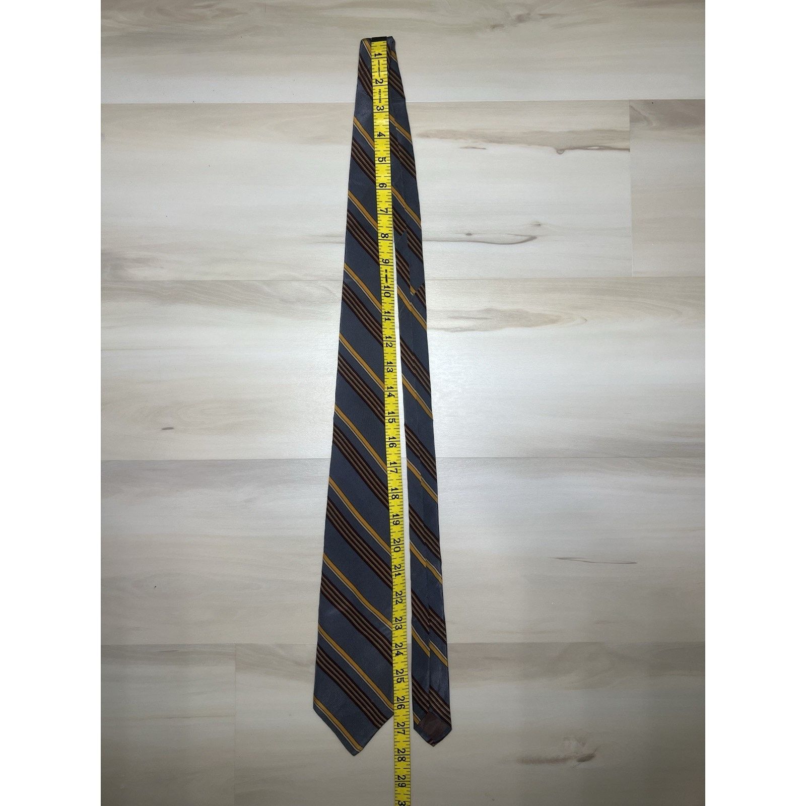 Yves Saint Laurent YSL YVES SAINT LAURENT Striped Multicolor 100% Silk Necktie Size ONE SIZE - 5 Thumbnail
