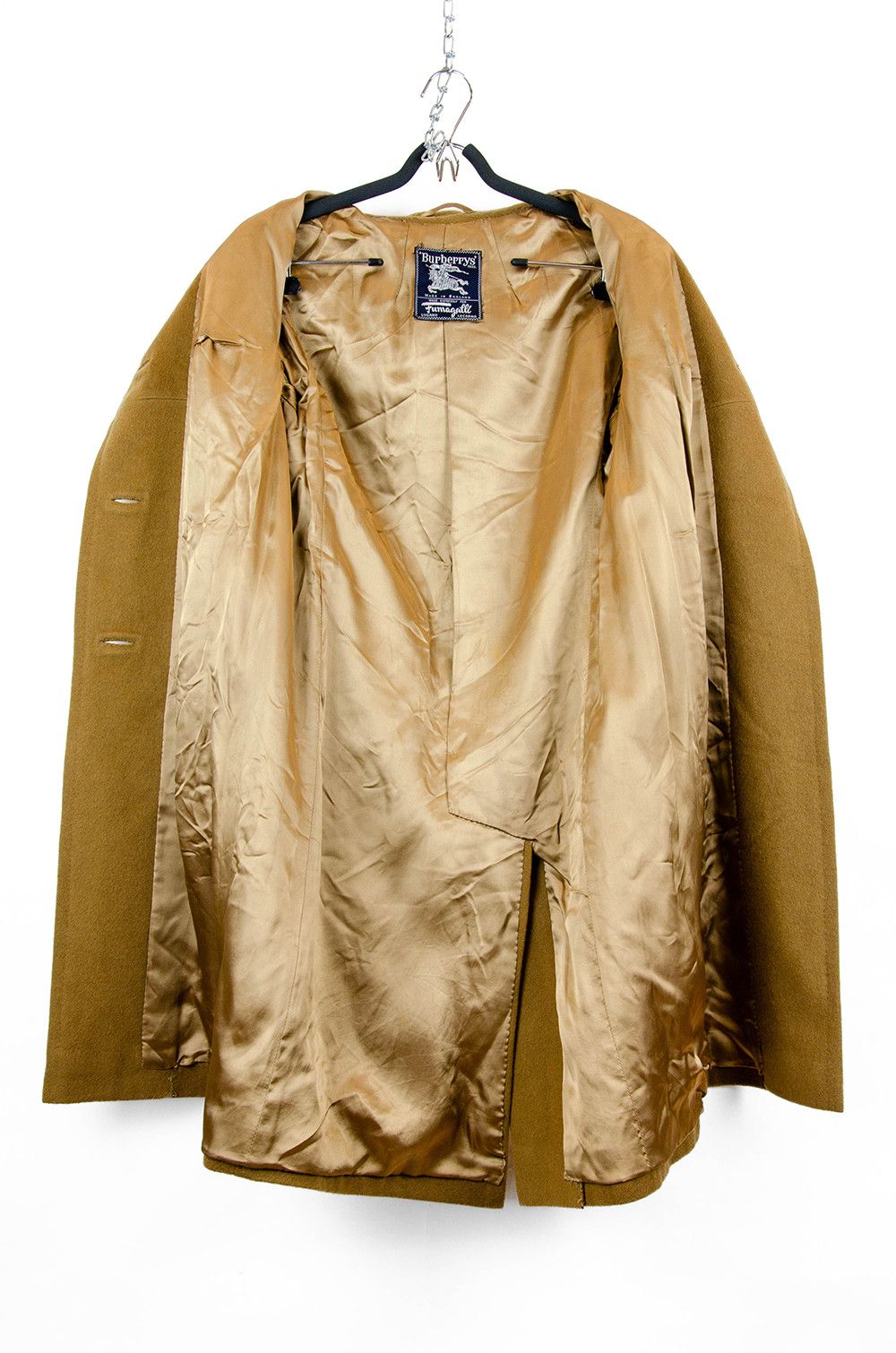 Burberry Burberrys Camel Single Breasted Wool Overcoat – UK 12 Size M / US 6-8 / IT 42-44 - 9 Thumbnail