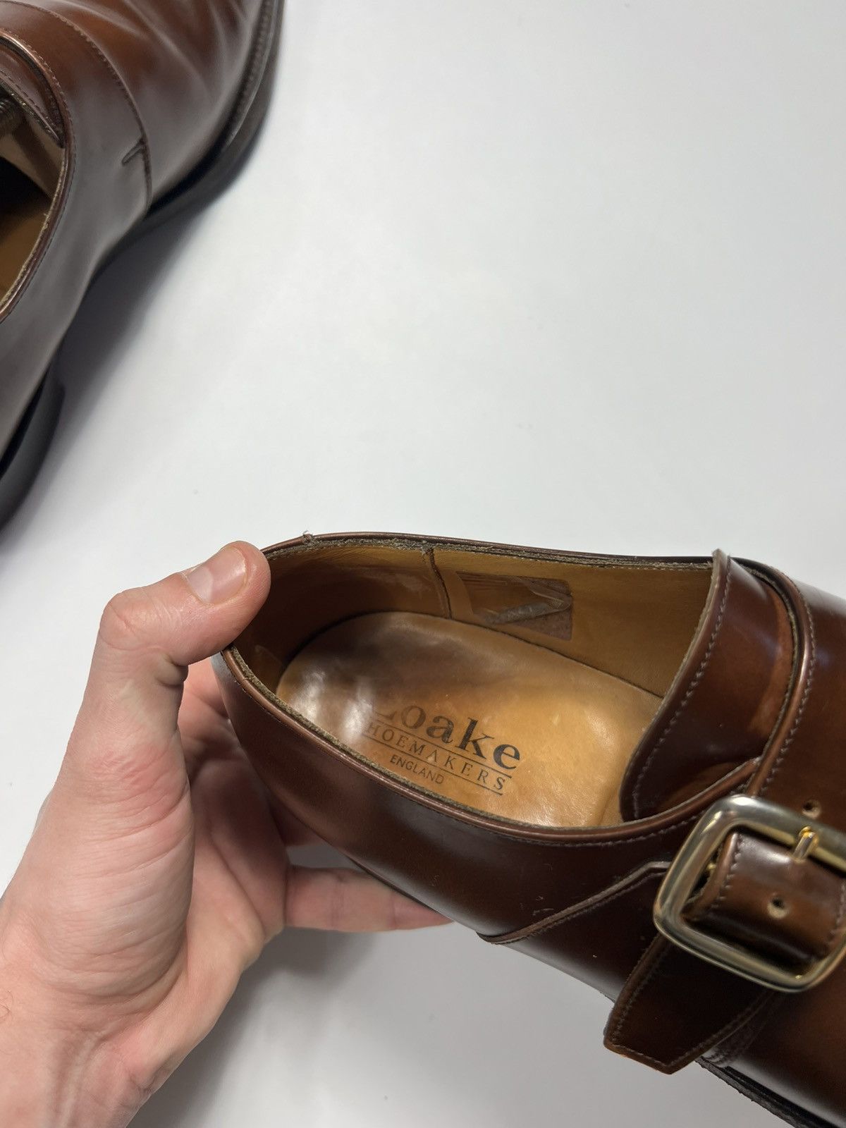 Loake Loake Paisley Monk Strap Leather Brown Shoes Loafers Chelsea Size US 9 / EU 42 - 14 Thumbnail