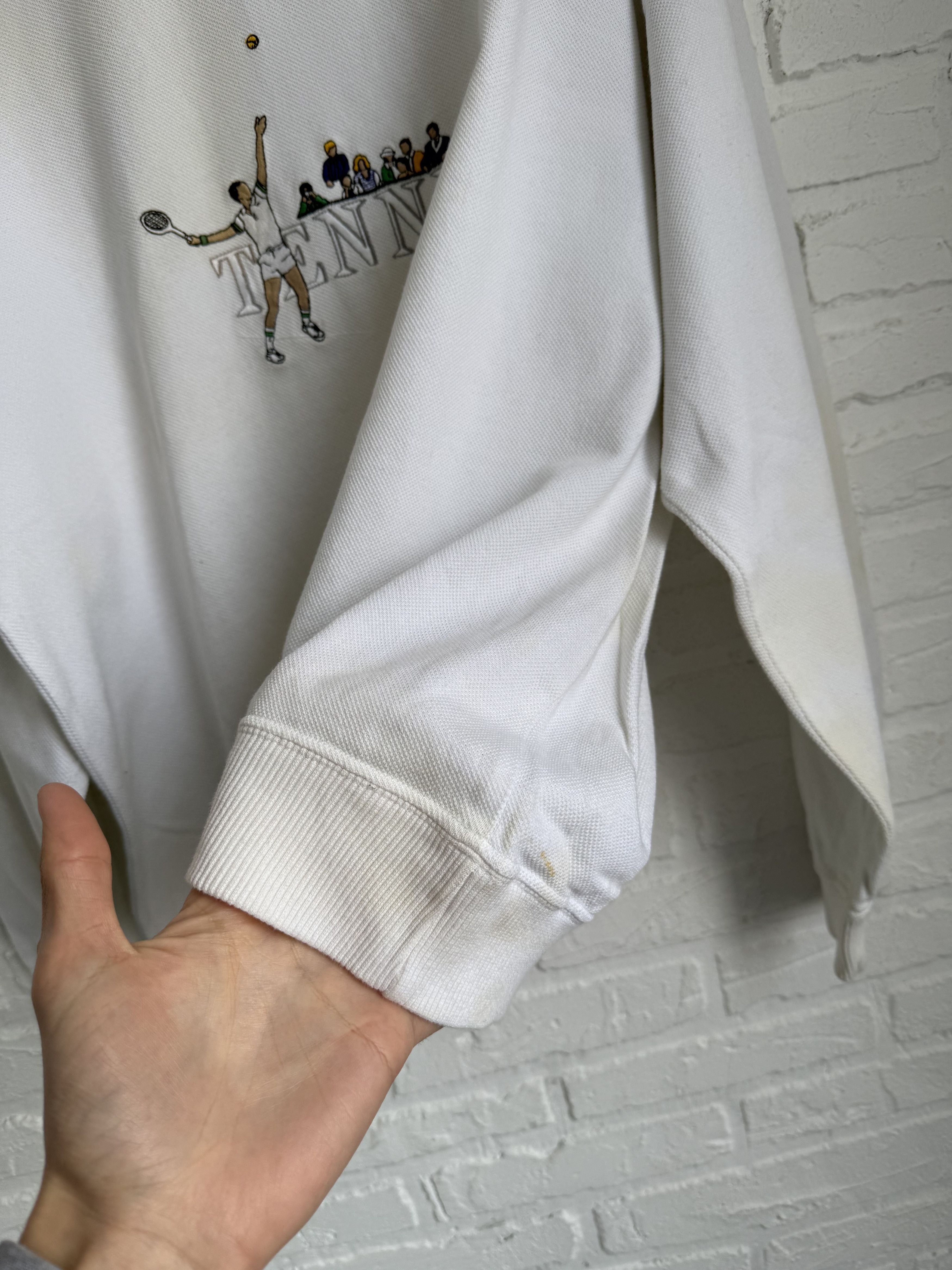 Lacoste Vintage Lacoste Chemise tennis embroidered crewneck Size US L / EU 52-54 / 3 - 6 Thumbnail