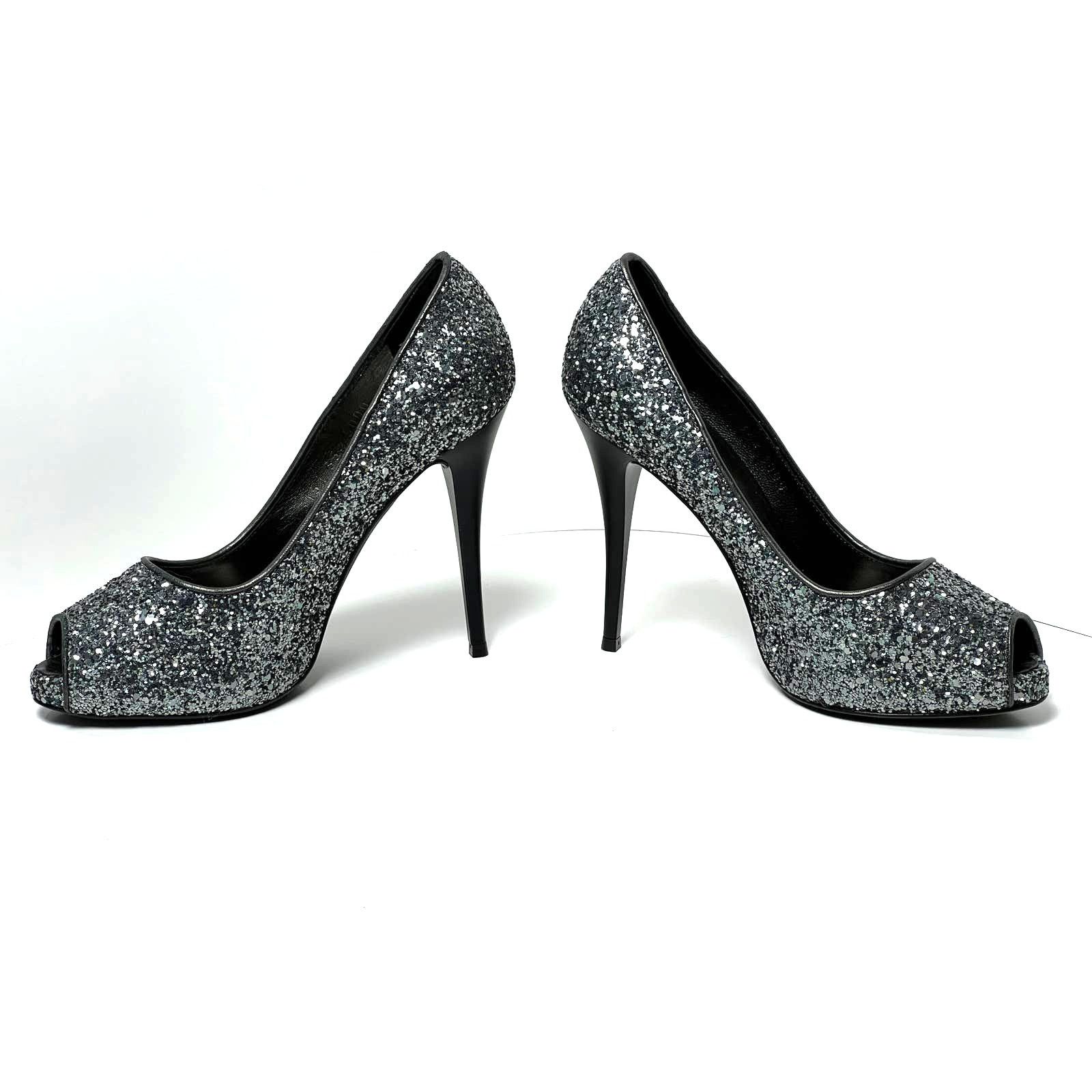 Giuseppe Zanotti Giuseppe Zanotti Womens Heels Silver Pumps Shoes Size 35.5 Size US 5.5 / IT 35.5 - 11 Thumbnail