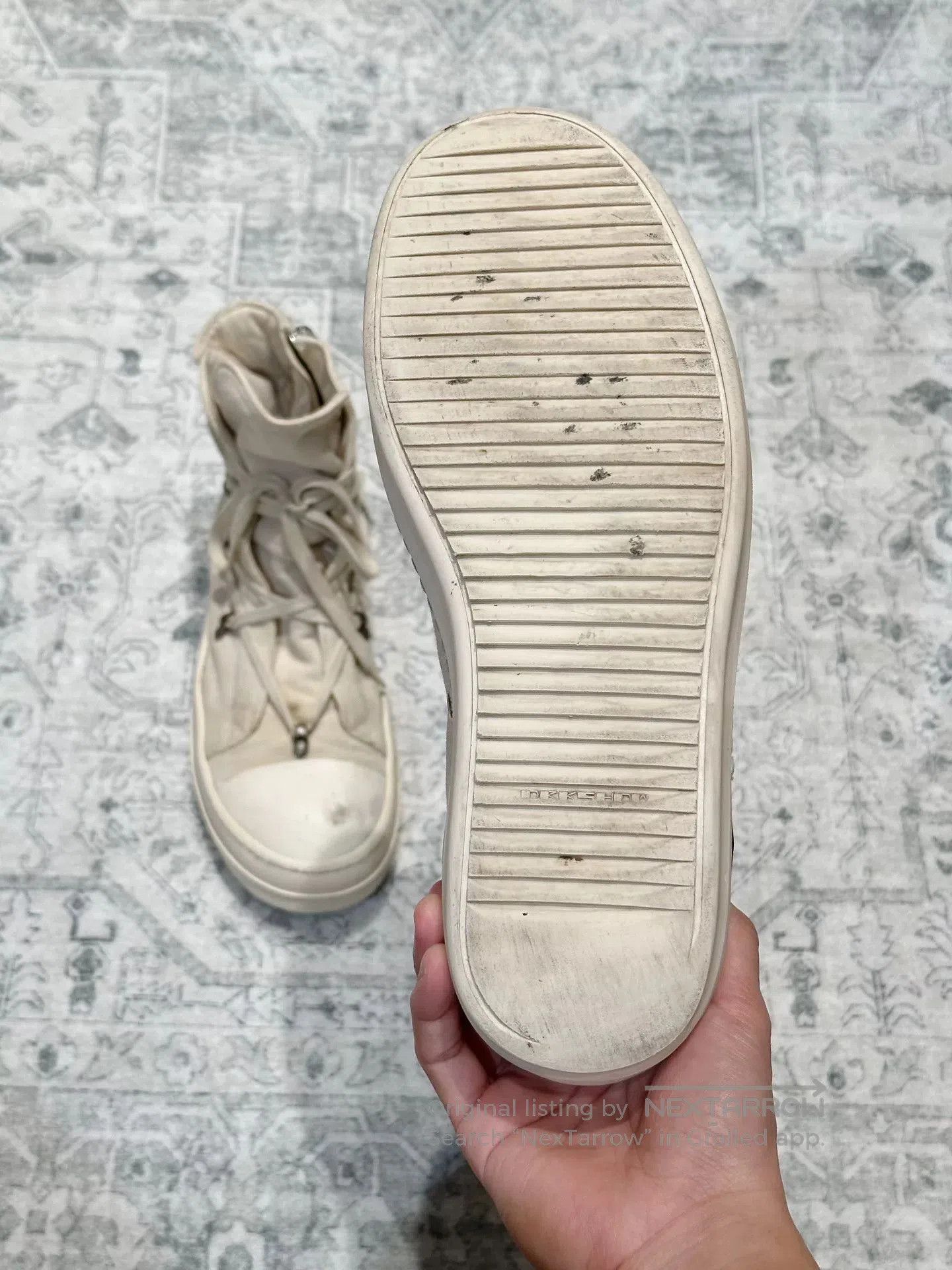 Rick Owens Rick Owens Canvas High-Top Sneakers. Size US 9 / EU 42 - 9 Thumbnail