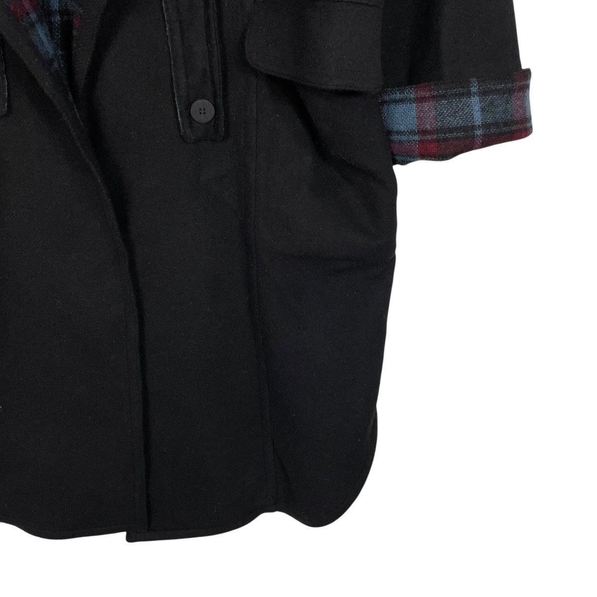 Lancel Lancel Paris Hooded Wool Coat Prominent Plaid Lining Size M / US 6-8 / IT 42-44 - 5 Thumbnail