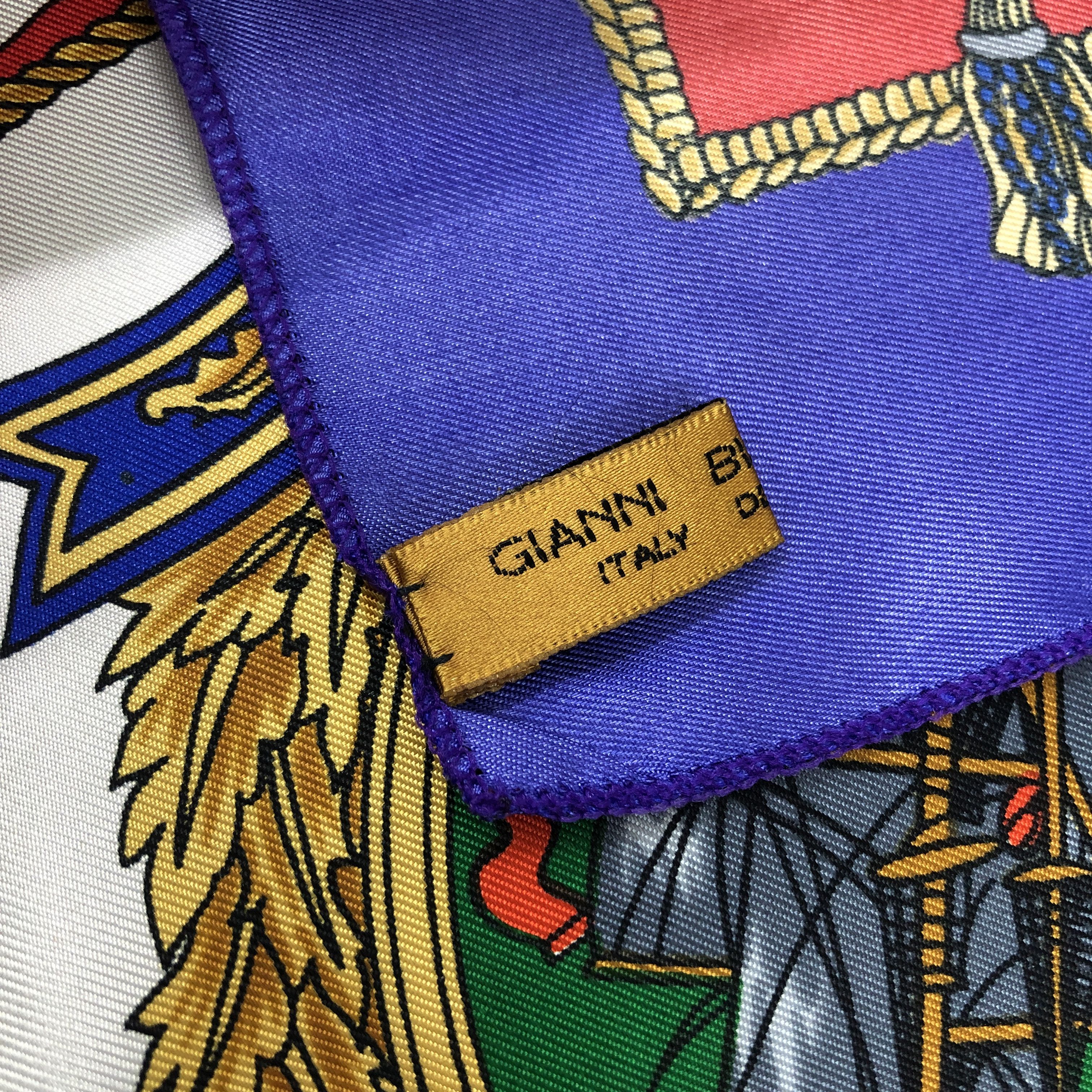 Other × Vintage Vintage Gianni Bagiotti SILK Scarf Twill Stole Wraps Scarves Size ONE SIZE - 8 Thumbnail
