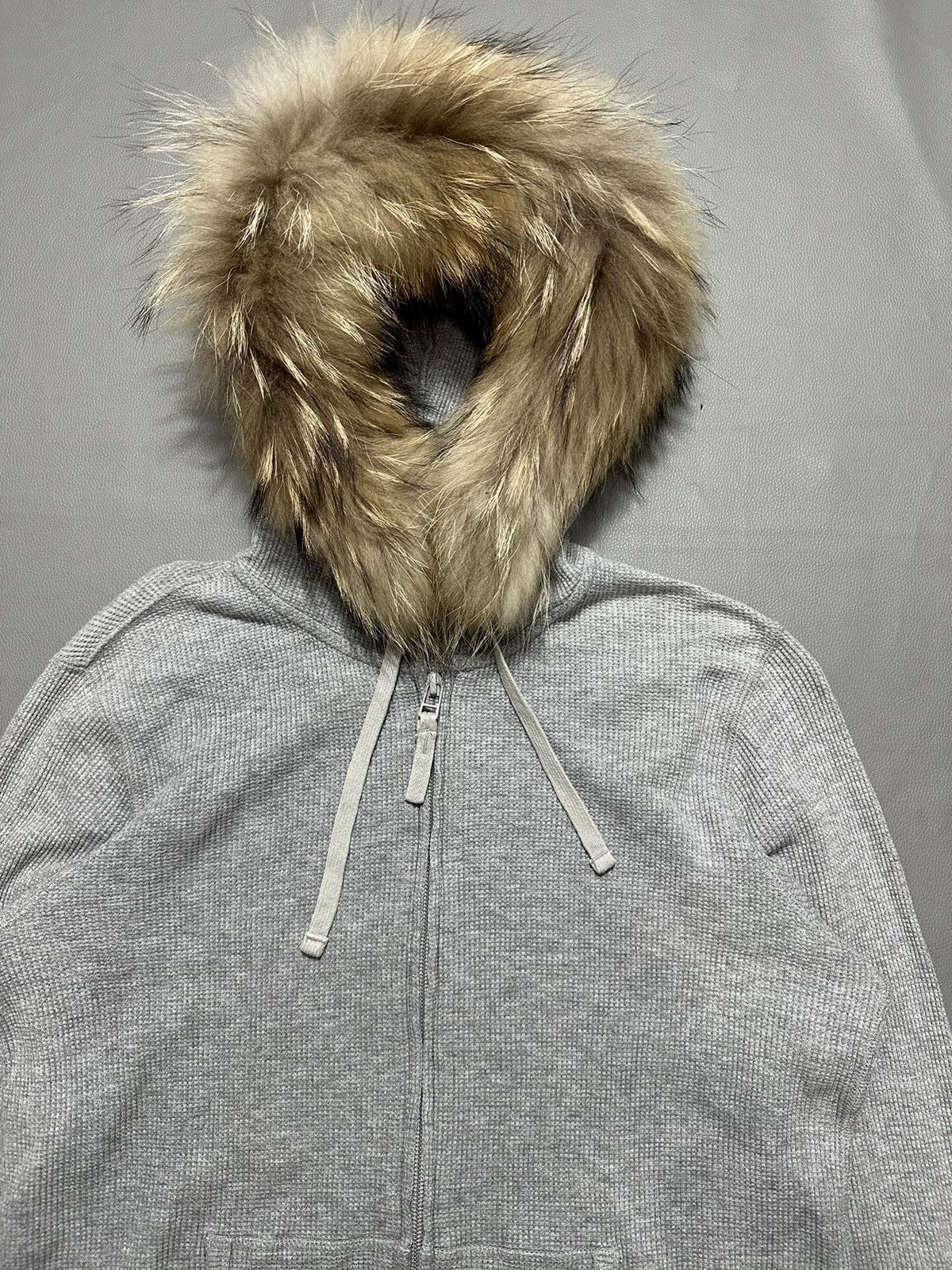 20471120 VINTAGE WAFFLE PARKA THERMAL ZIP HOODIE FUR IFSIX LGB STYLE Size US M / EU 48-50 / 2 - 3 Thumbnail
