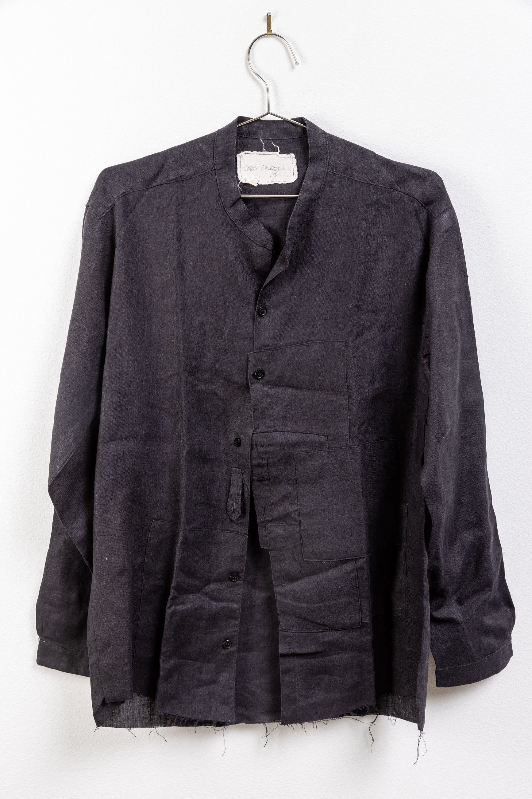 Greg Lauren Black crooked patchwork studio linen Size US S / EU 44-46 / 1 - 6 Thumbnail