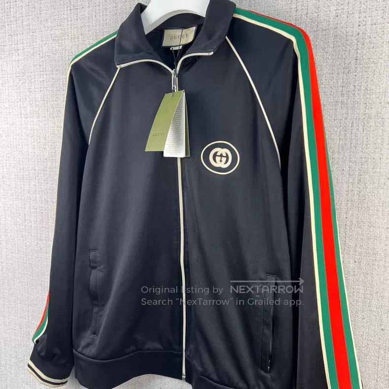 Gucci Gucci FW22 Striped Logo Zipper Long Sleeve Jacket Size US XL / EU 56 / 4 - 2 Thumbnail