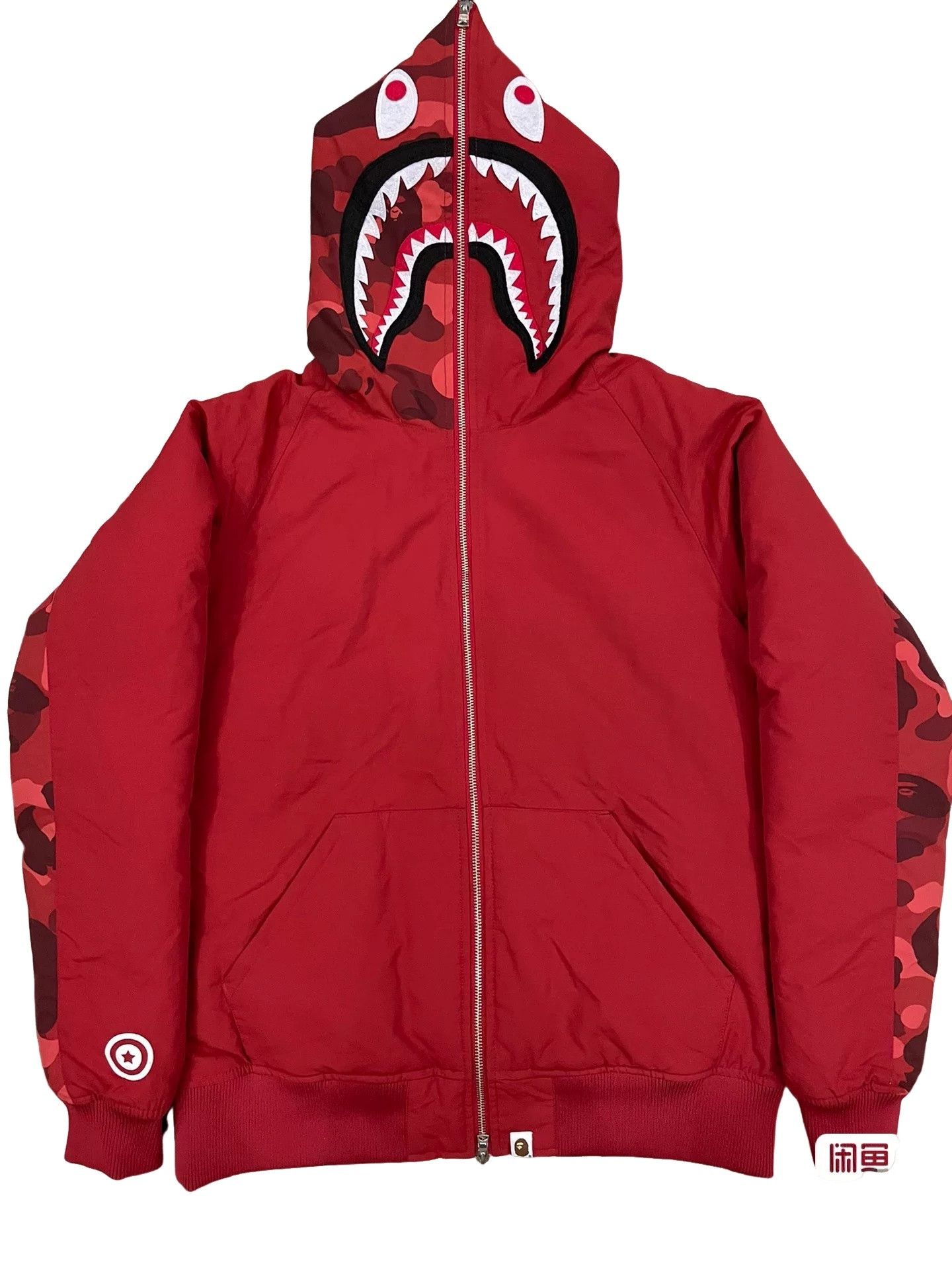 Bape BAPE Red Shark Down Jacket Size L Size US L / EU 52-54 / 3 - 1 Thumbnail