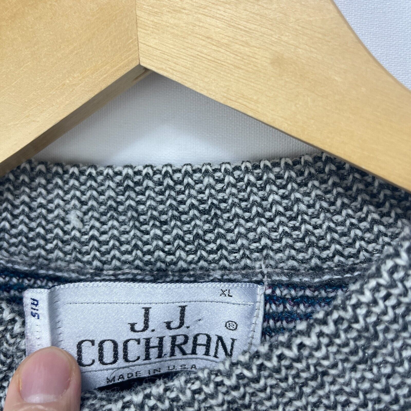 Vintage Vintage Coogi Style JJ Cochran Madein USA Knit Sweatshirt XL Size US XL / EU 56 / 4 - 4 Thumbnail
