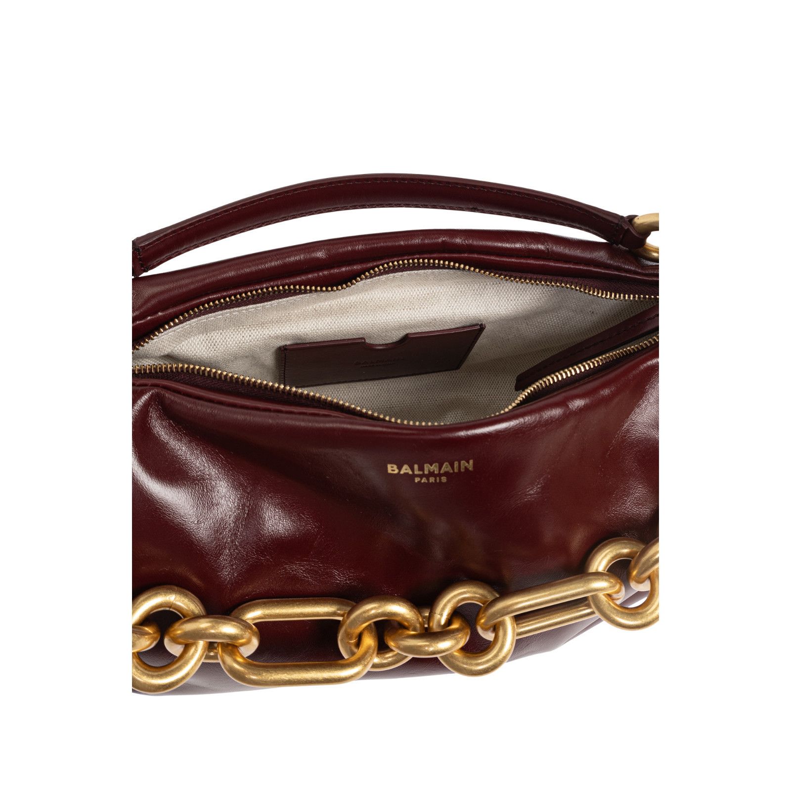 Balmain BALMAIN Sync Medium Red Leather Top Handle Bag New & Authent Size ONE SIZE - 4 Thumbnail