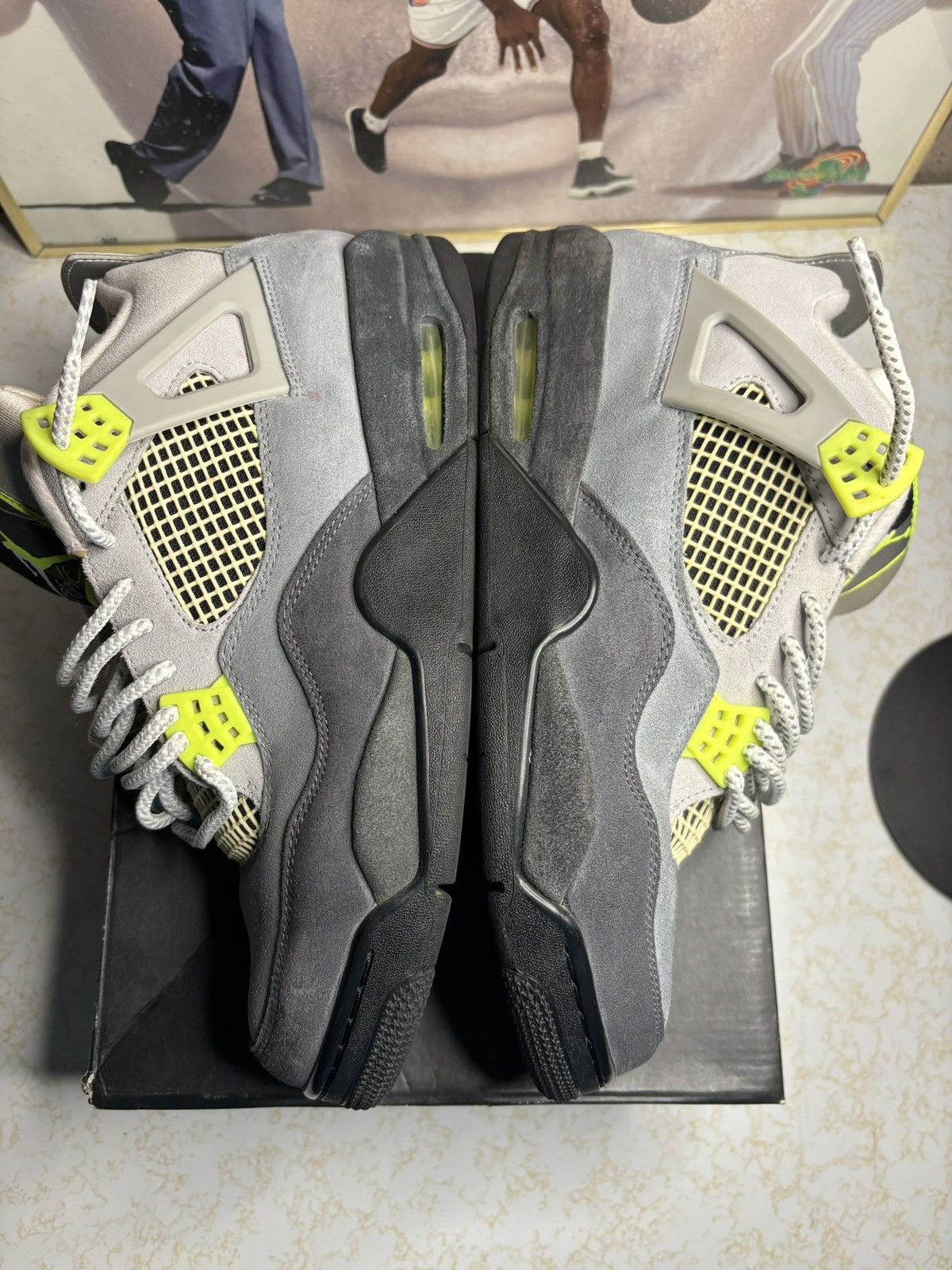 Jordan Brand Jordan Retro 4 ‘neon’ Size US 12 / EU 45 - 4 Thumbnail