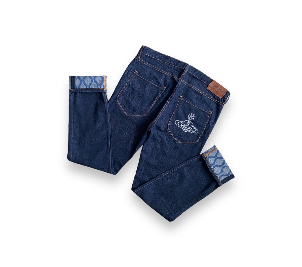 Designer × Vivienne Westwood Rare💙Vivienne Westwood Aglomania Big Logo Denim Pants Size US 32 / EU 48 - 1 Thumbnail
