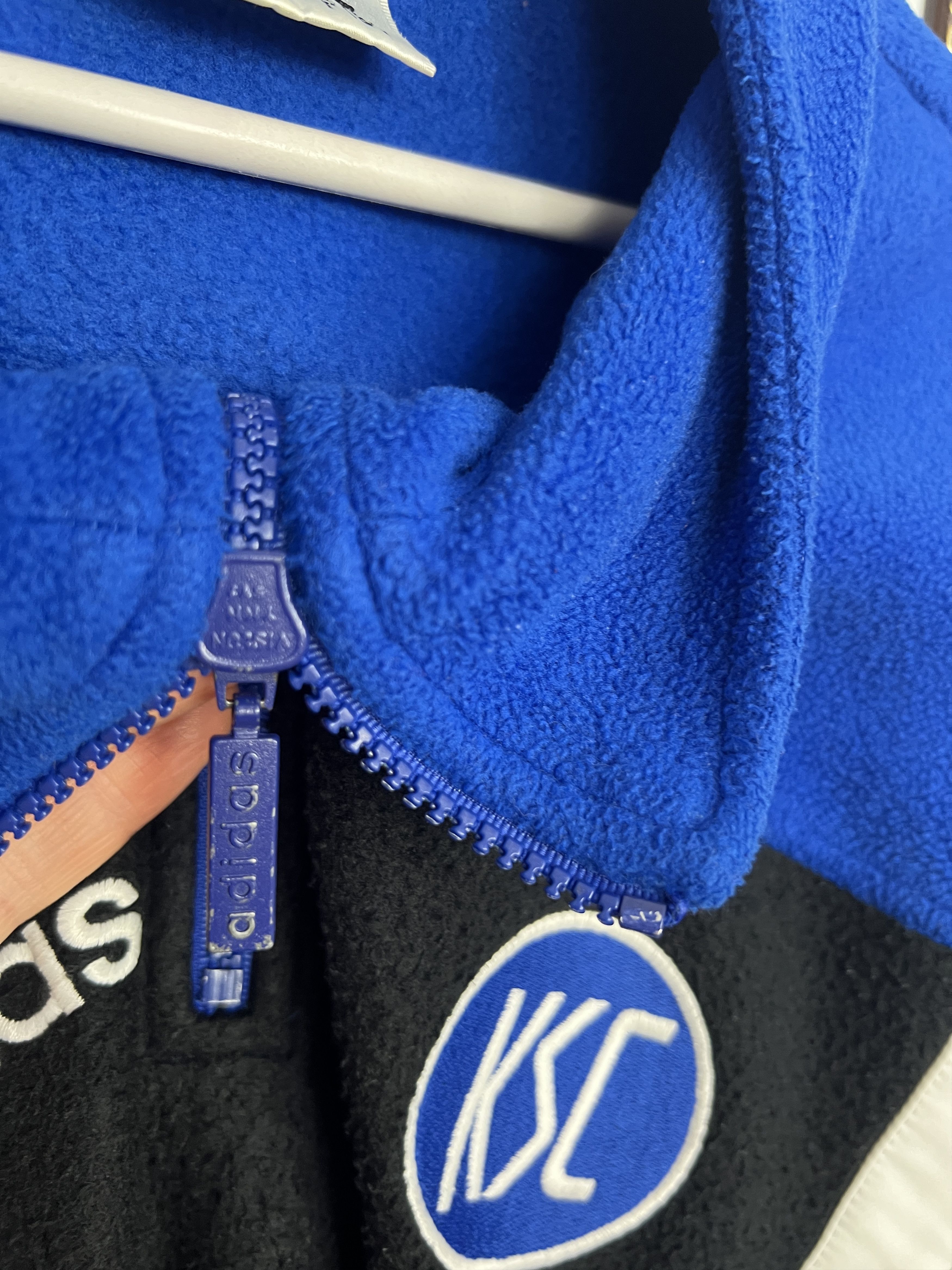 Adidas Vintage Karlsruher Football Fleece Jacket Soccer Track Top Size US M / EU 48-50 / 2 - 3 Thumbnail