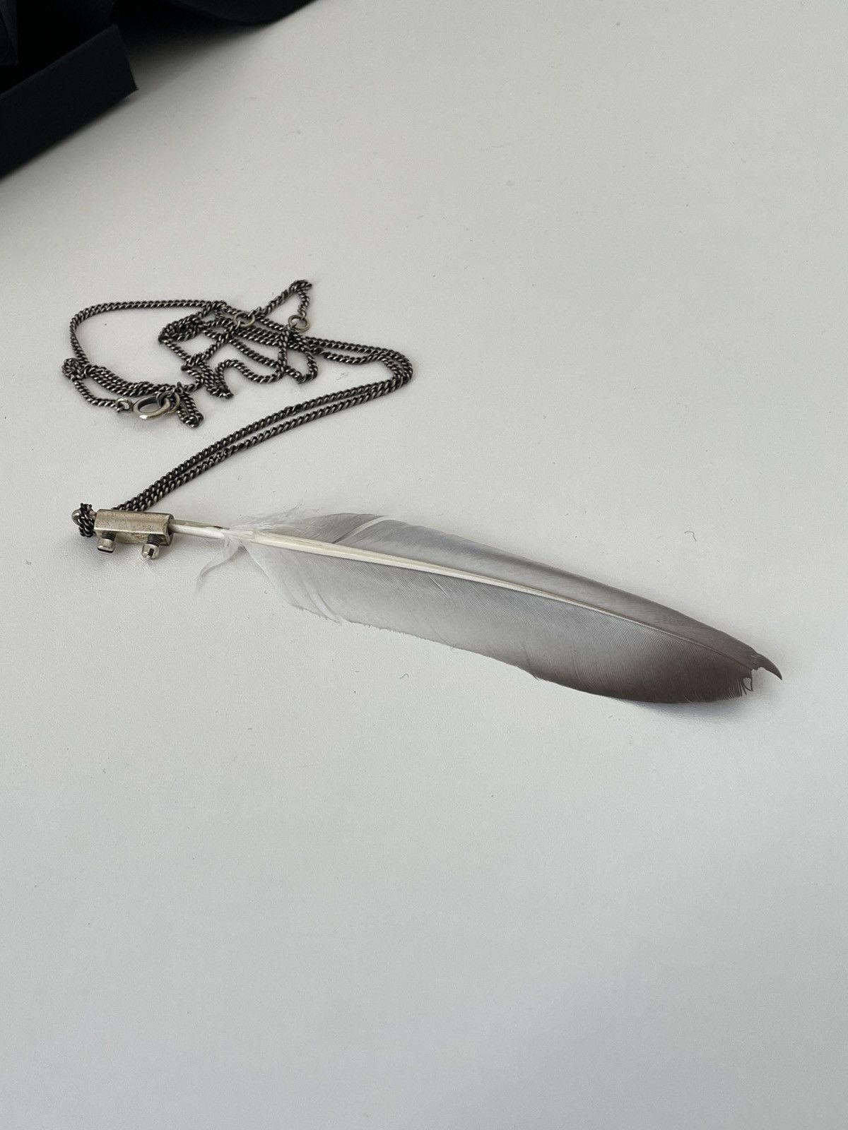 Ann Demeulemeester Ann Demeulemeester Feather Silver Chain Size ONE SIZE - 3 Thumbnail