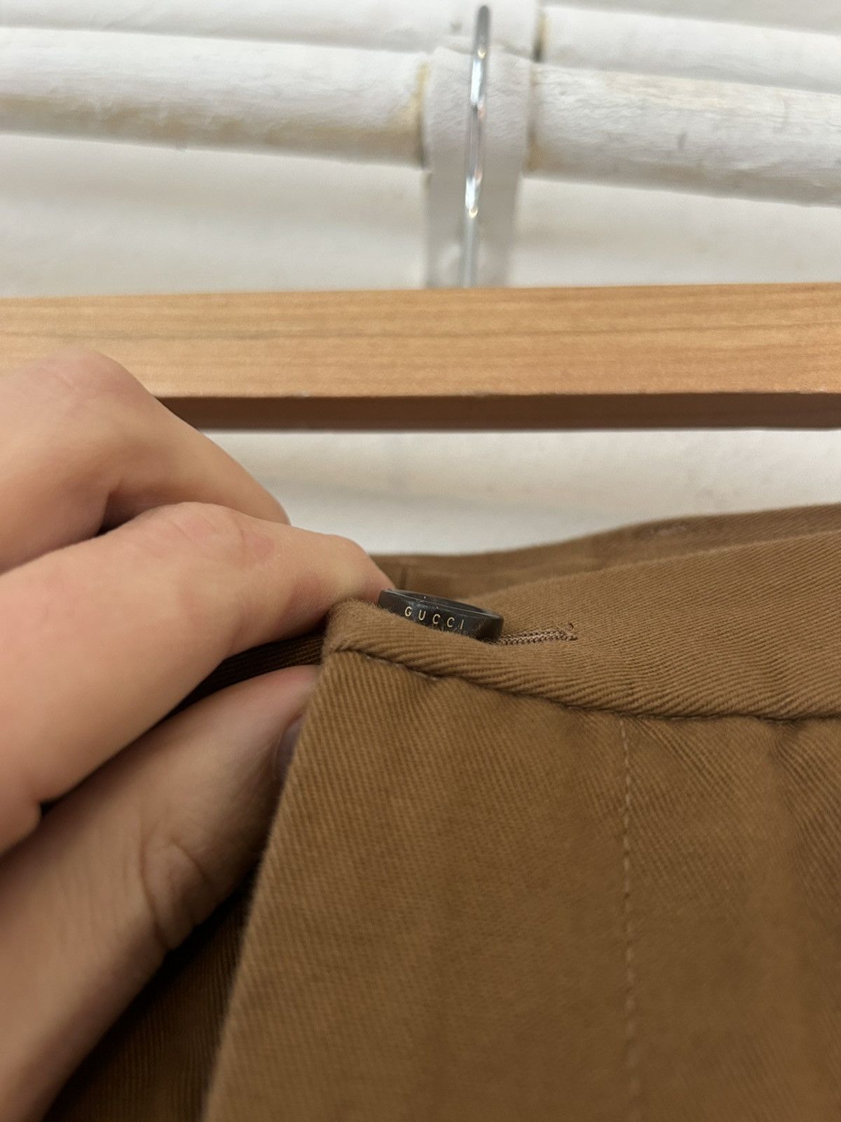 Gucci Gucci Slim-Fit Cotton Chinos with Embroidered Logo Size US 30 / EU 46 - 6 Thumbnail