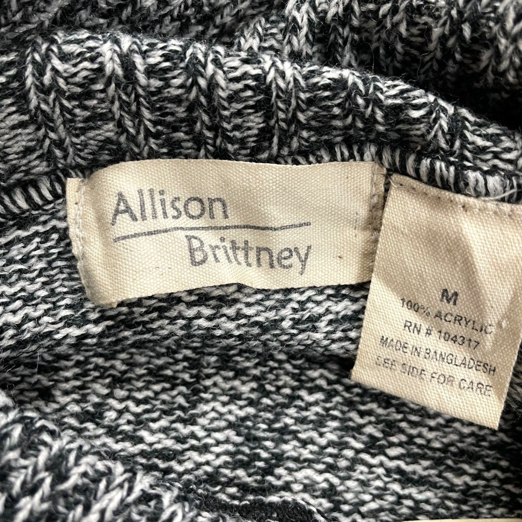 Vintage VINTAGE Allison Brittney Sweater Dress Womens Medium Gray Long Sleeve Knitted Midi Party Casual Workwear Size M / US 6-8 / IT 42-44 - 4 Thumbnail