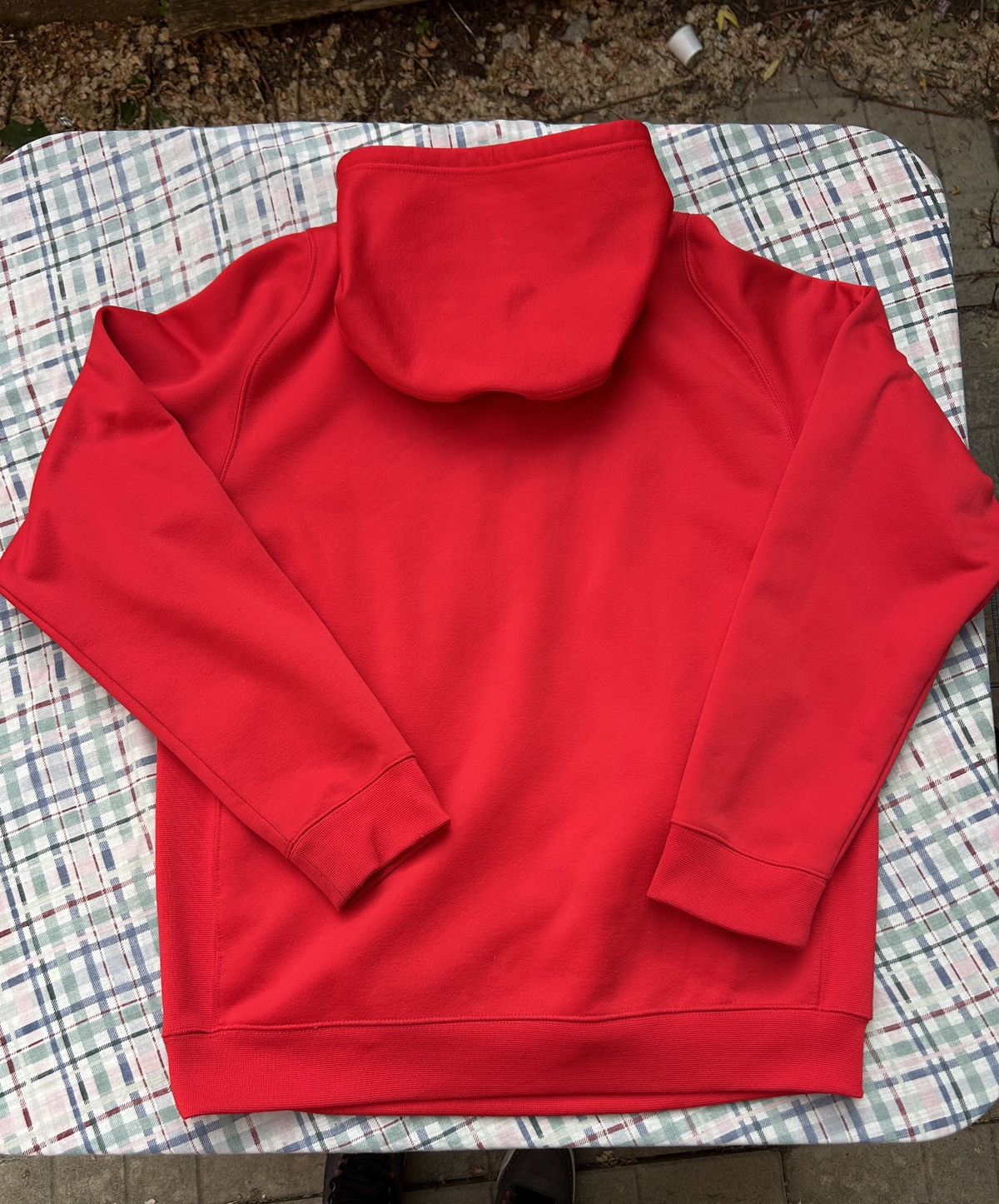 Nike Vintage Red Nike Center Swoosh Hoodie Size US L / EU 52-54 / 3 - 5 Thumbnail
