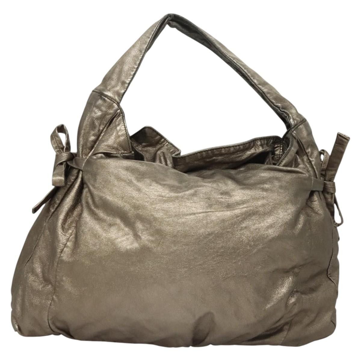 Gucci GUCCI Shoulder Bag Leather Silver Gold Size ONE SIZE - 3 Thumbnail