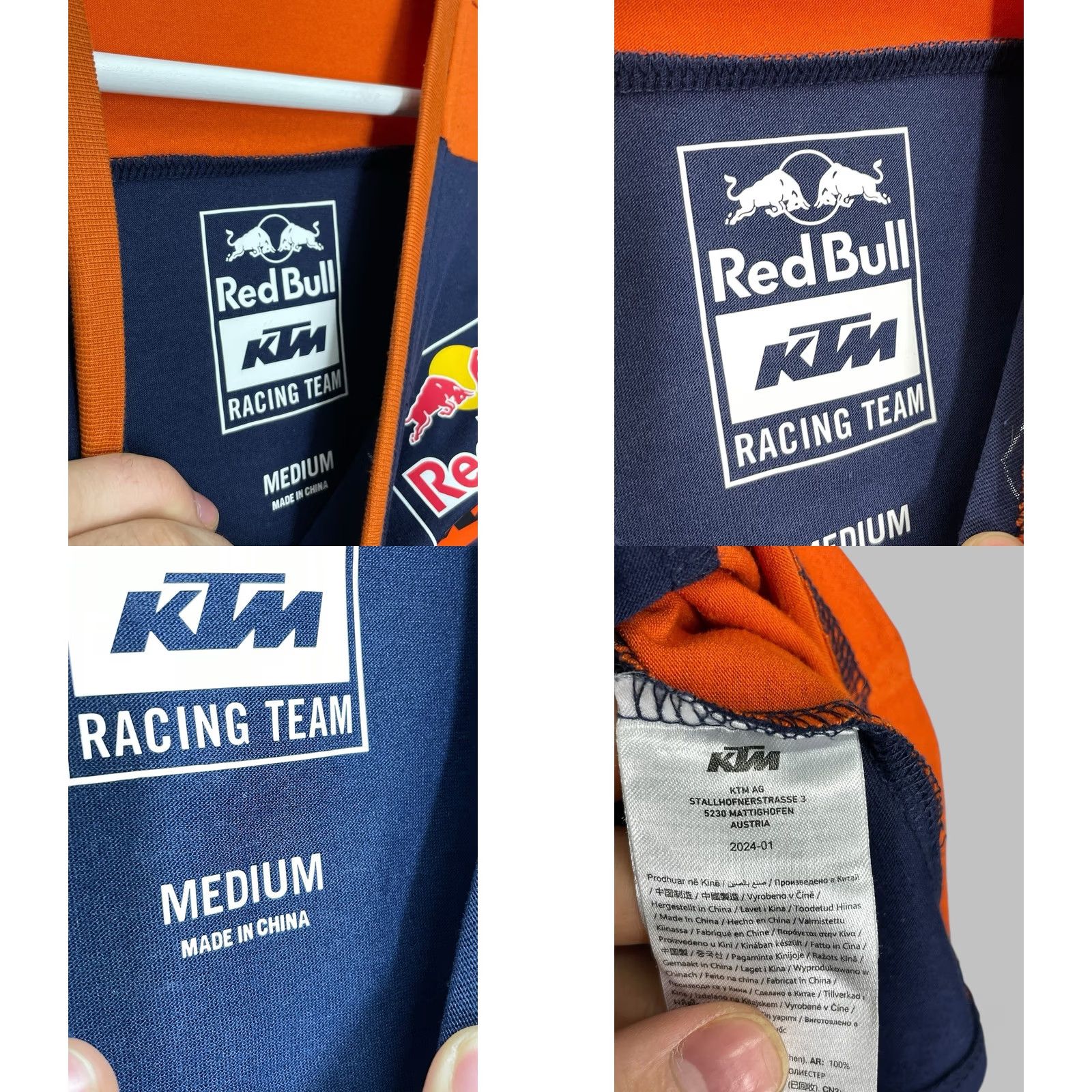 Vintage Red Bull KTM Racing Team Men’s T-Shirt M Crew Neck Short Sleeve Orange Dark Blue Logo Sports Biker Motorcycle Mens Size US M / EU 48-50 / 2 - 9 Thumbnail