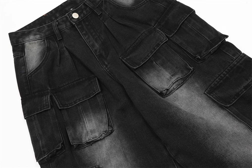Japanese Brand × Jean American retro functional multi-pocket cargo straight jeans Size US 32 / EU 48 - 6 Thumbnail