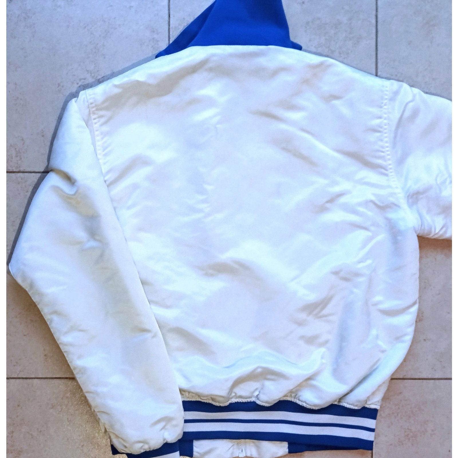 MLB × Starter Los Angeles Dodgers 80s STARTER satin bomber zip M white vtg Size US M / EU 48-50 / 2 - 4 Thumbnail