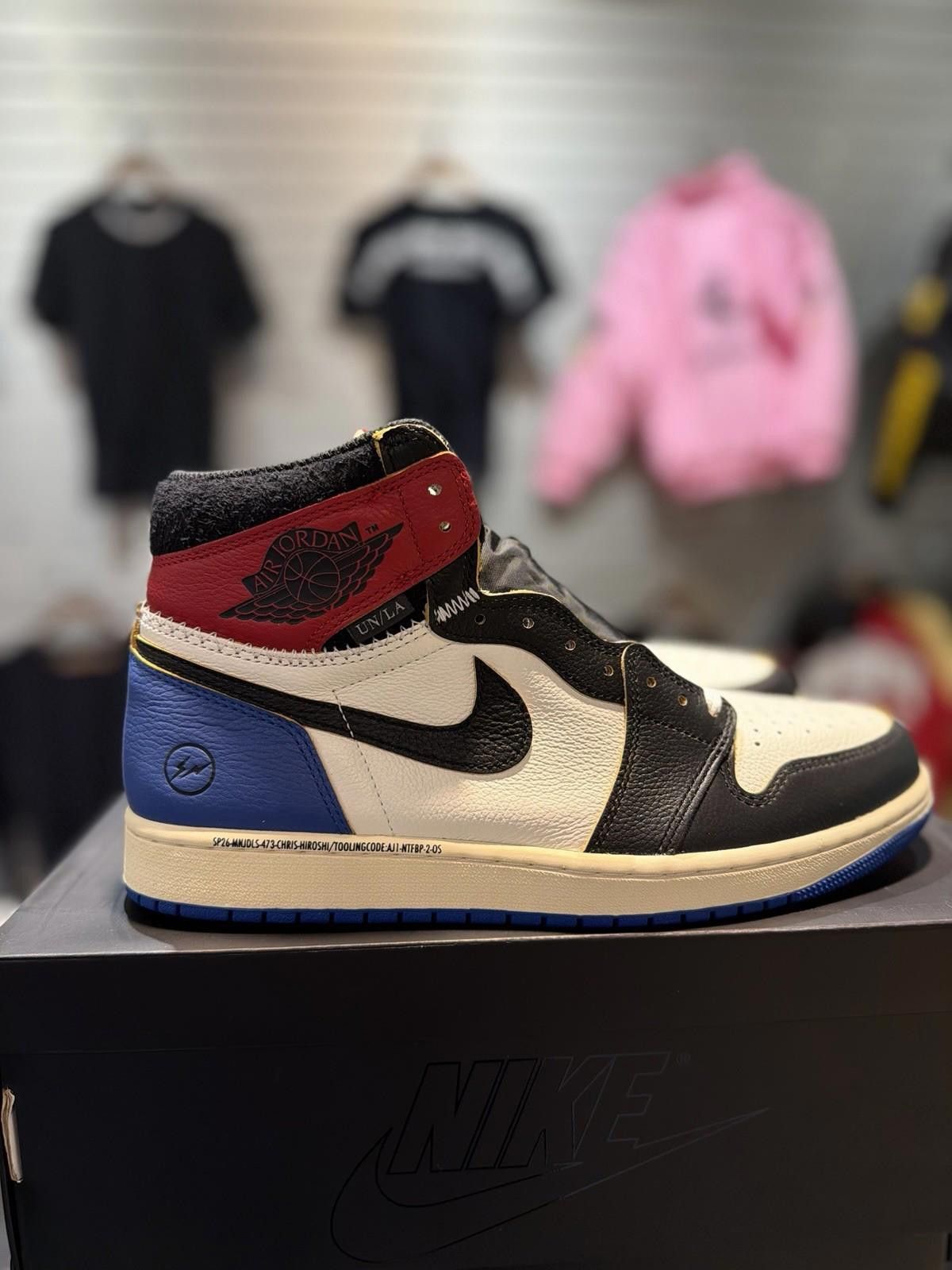 Jordan Brand Air Jordan 1 x Union x Fragment Black and Varsity Red (11.5) Size US 11.5 / EU 44-45 - 1 Thumbnail