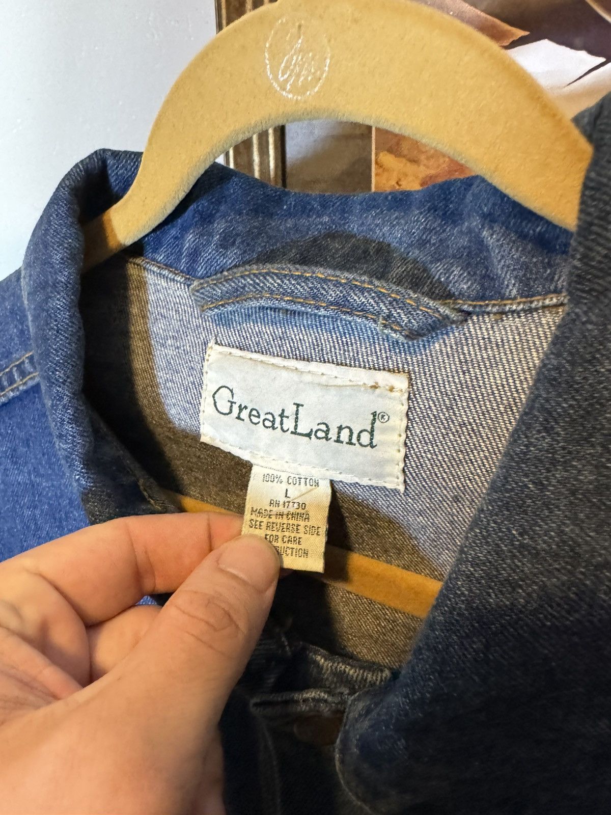 Vintage Vintage Light Blue Denim Jacket Size US L / EU 52-54 / 3 - 3 Thumbnail