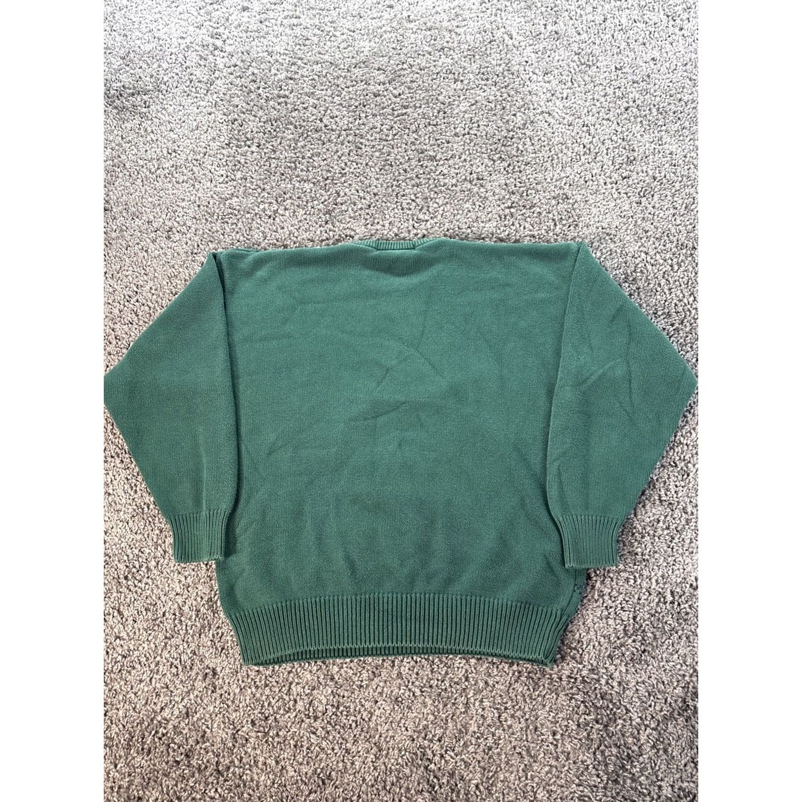 Vintage VINTAGE John Ashford Golf Sweater Mens Large Green Embroidered Argyle Knit 90s Size US L / EU 52-54 / 3 - 5 Thumbnail