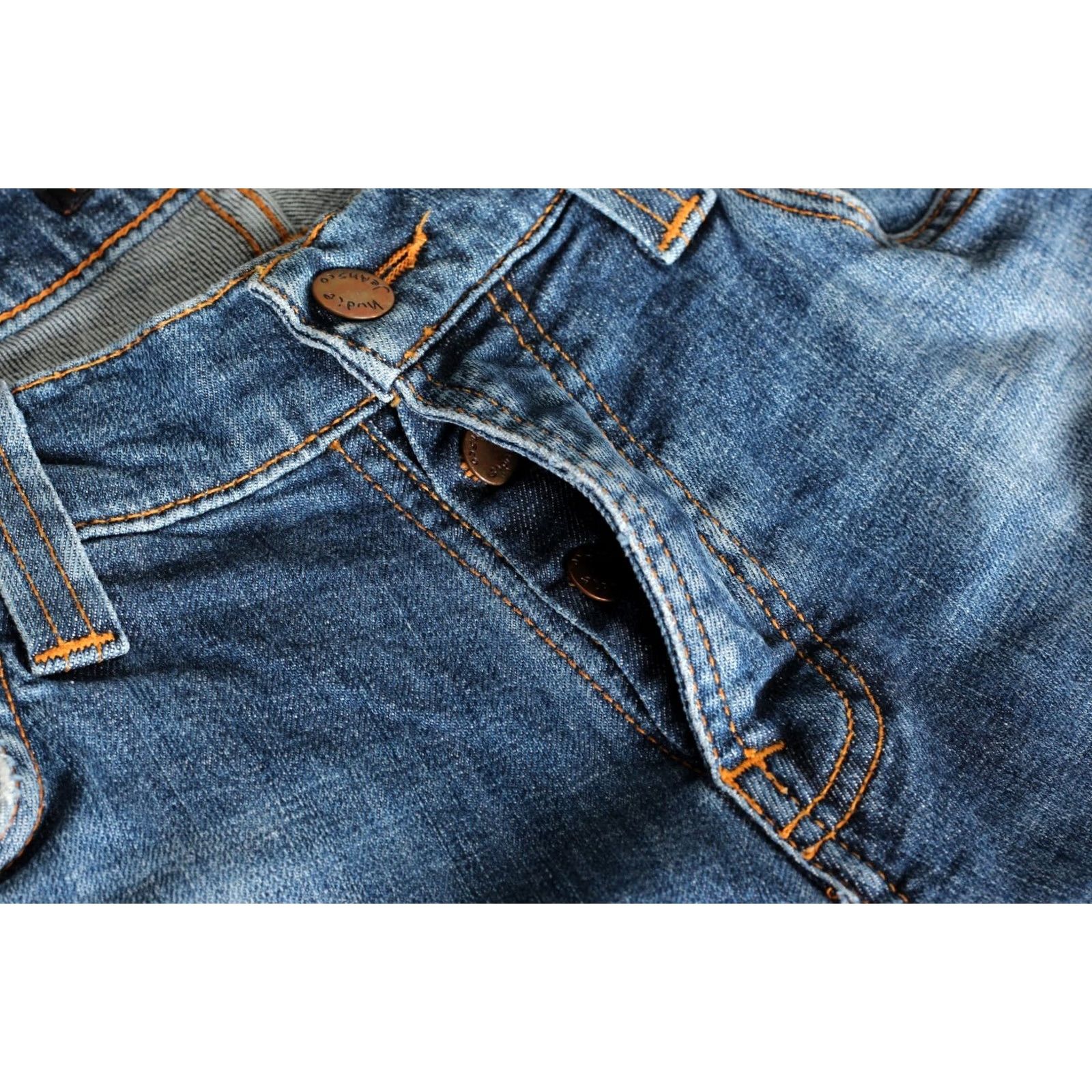 Nudie Jeans NUDIE JEANS GRIM TIM Jeans Men Slim Straight Stretch W30 L32 Blue 5-Pocket Denim 30/32 Medium Rise 10-12in Adult Mens Size US 30 / EU 46 - 5 Thumbnail