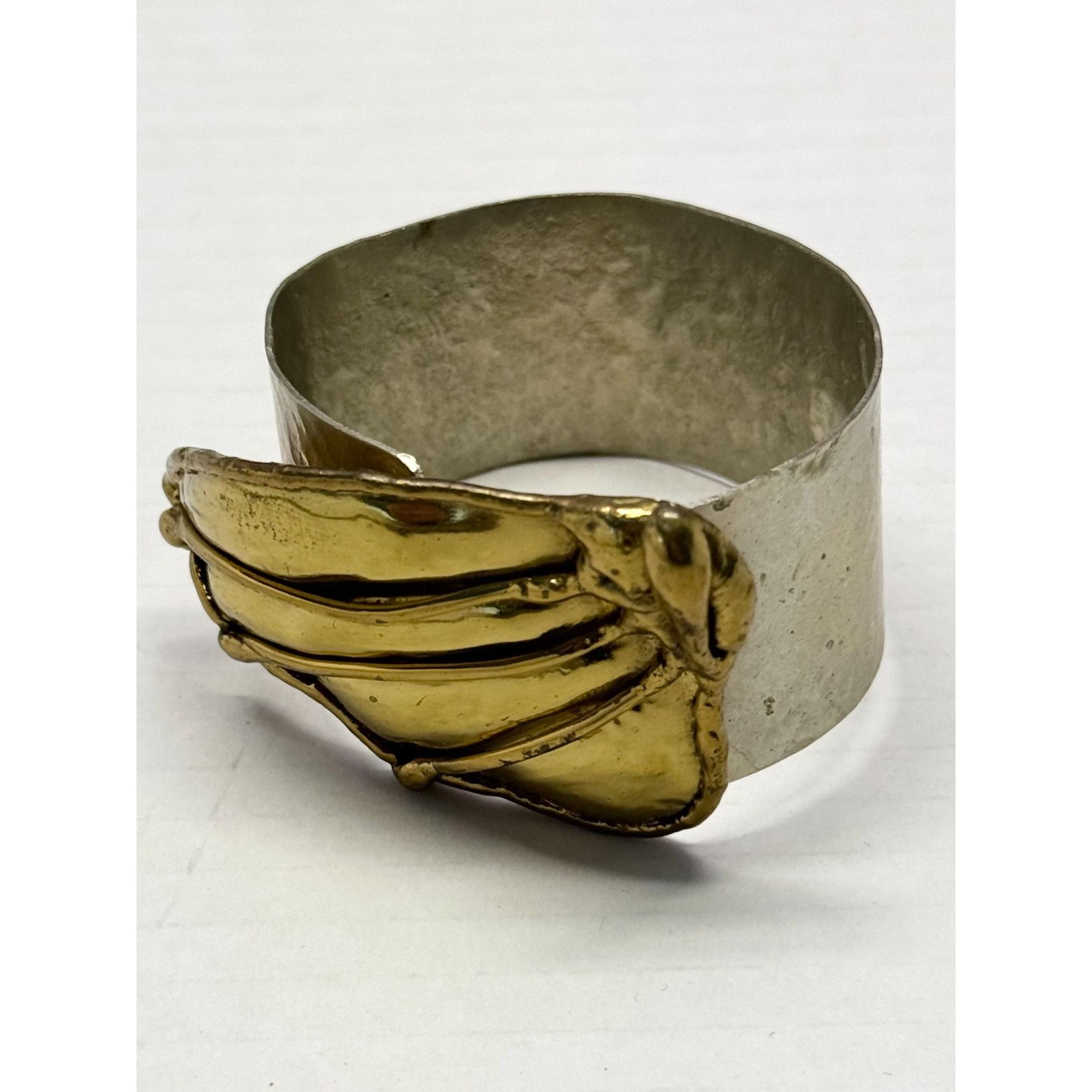 Vintage Vintage handcrafted metal bangle bracelet Size ONE SIZE - 3 Thumbnail