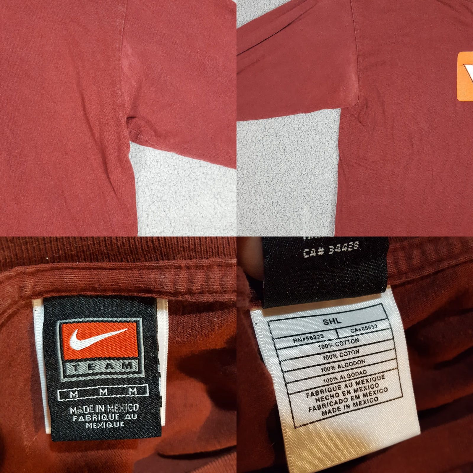 Nike VINTAGE Nike Virginia Tech Hokies T Shirt Center Swoosh Logo Men’s Medium Red 90s Y2K Sports Graphic Shirt Mens Size US M / EU 48-50 / 2 - 8 Thumbnail