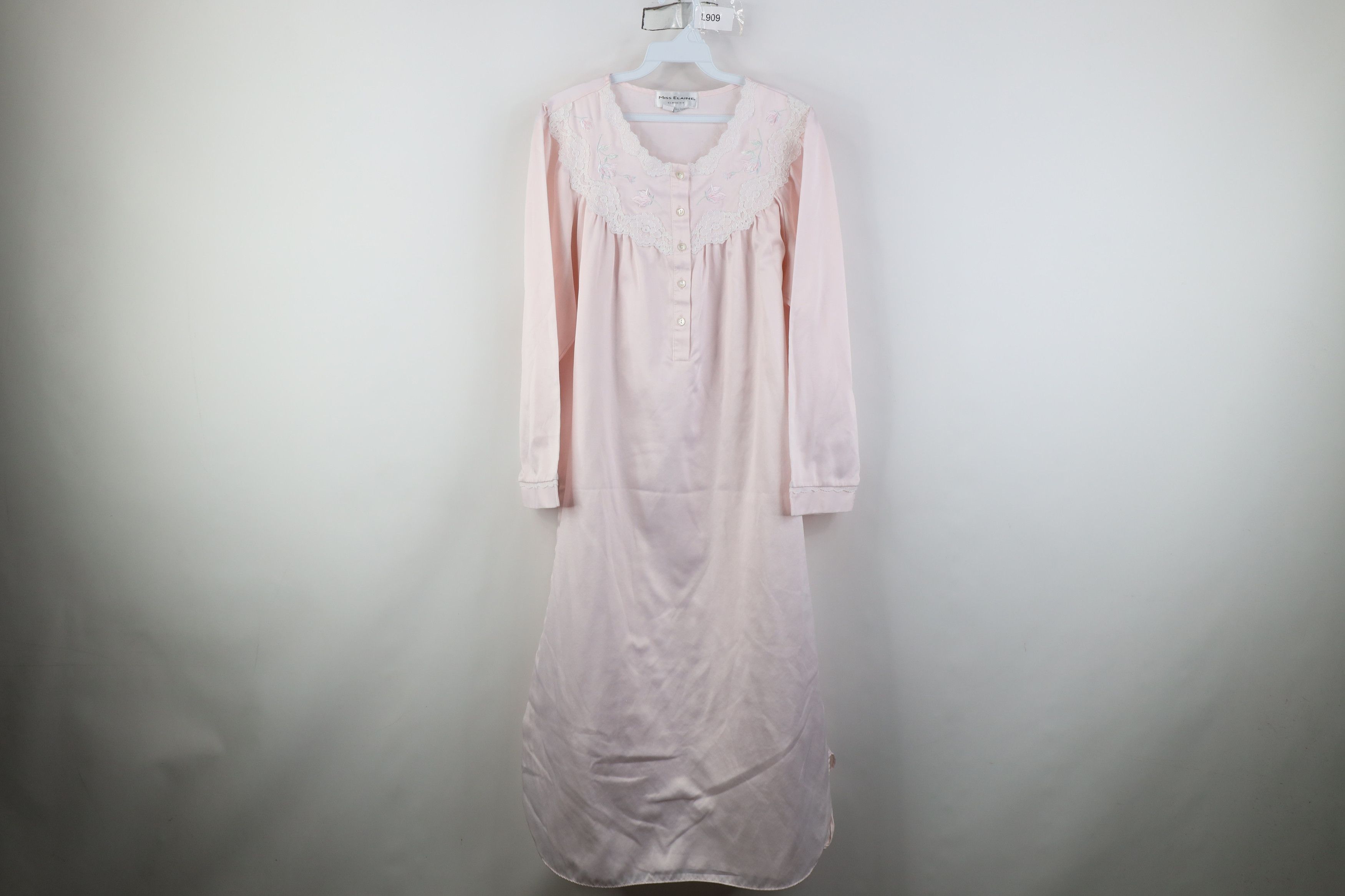 Vintage Vintage 90s Miss Elaine Flower Lace Night Gown Sleep Shirt Size M / US 6-8 / IT 42-44 - 1 Thumbnail