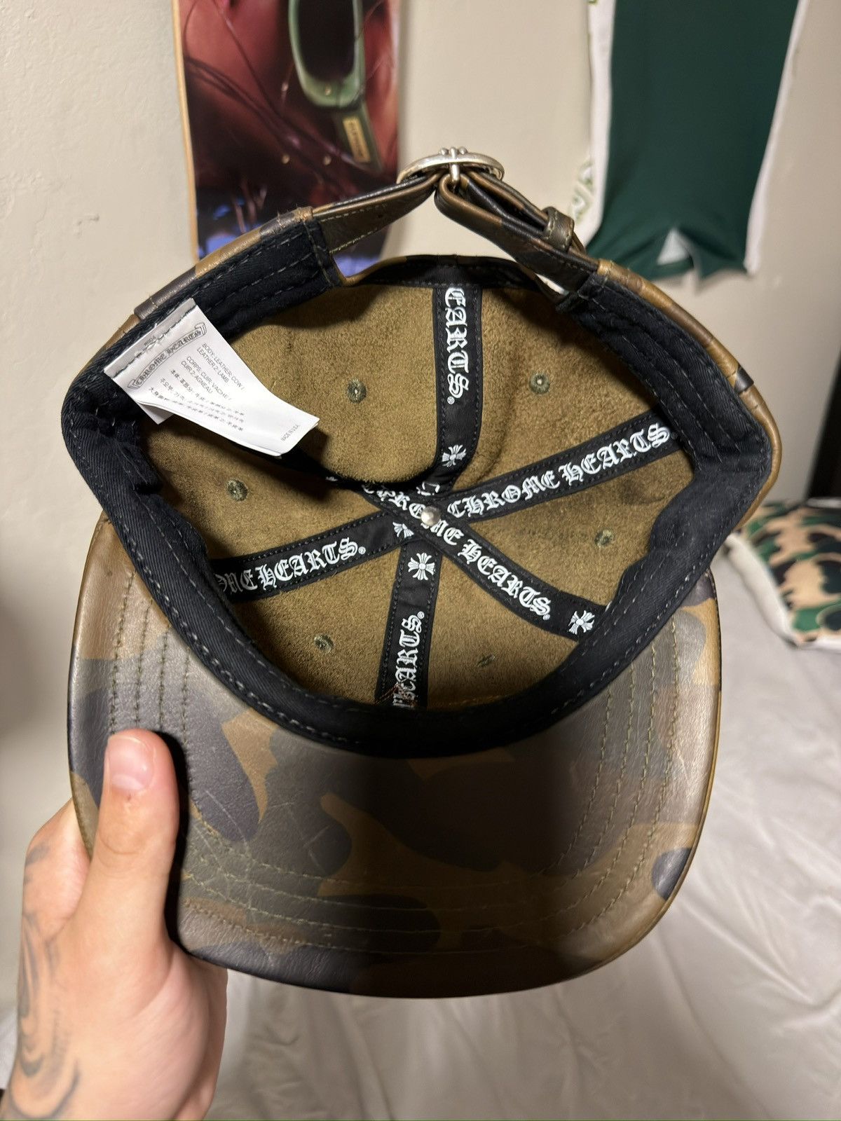 Chrome Hearts CHROME HEART Camo Leather Star Patch Hat BROWN ORANGE Size ONE SIZE - 2 Thumbnail
