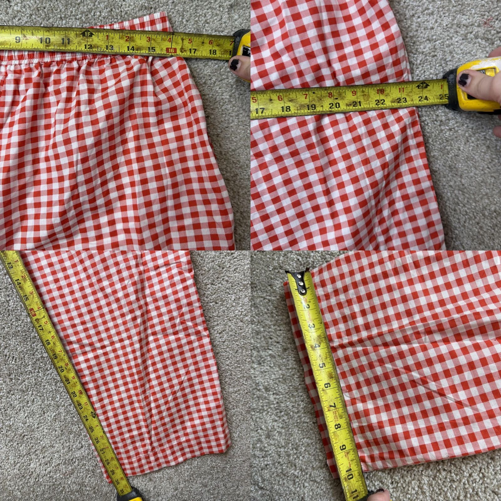 Vintage Grayson Threads Pants Womens L Red Pajama Check Cotton Button Sleepwear Size 36" / US 14 / IT 50 - 8 Thumbnail