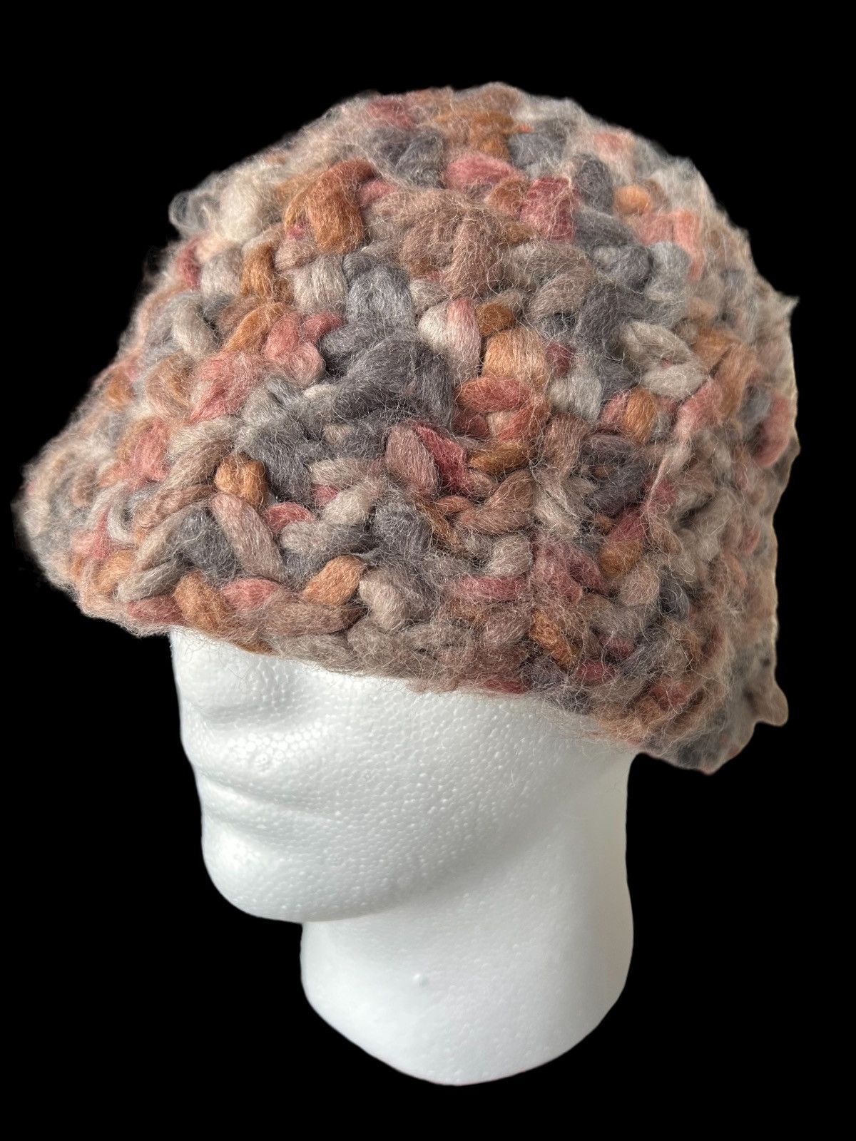 14th Addiction × Japanese Brand Crochet Knitted Multicolour Fur bucket Hats Milsa italy Size ONE SIZE - 1 Thumbnail