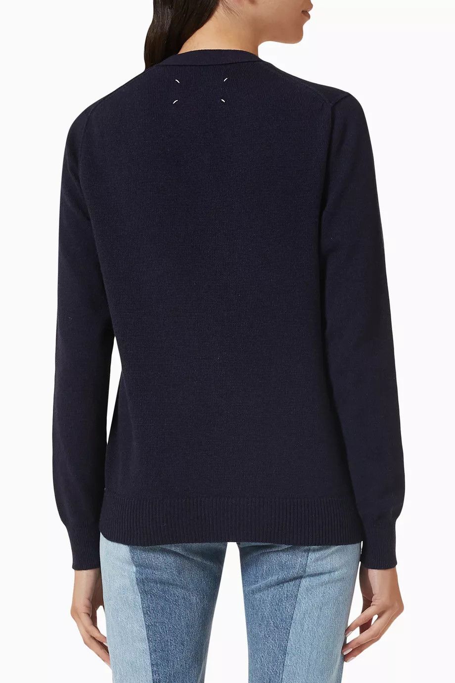Maison Margiela o1y0625 Cardigan in Midnight Blue Size L / US 10 / IT 46 - 4 Thumbnail