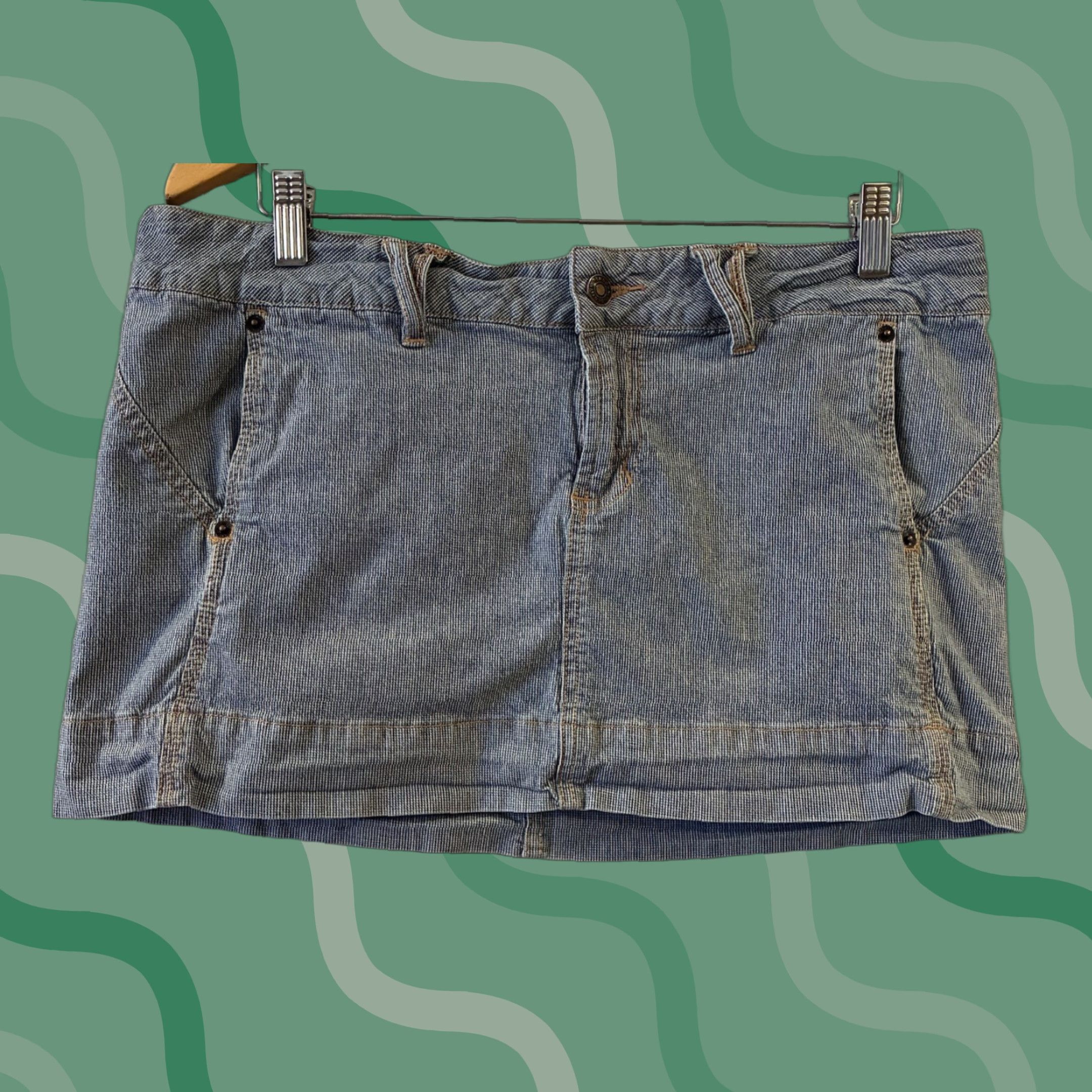Vintage Y2K Personal Identity Checkered Mini Skirt Festival Juniors 15 Blue Women's Short Skirt 12in Waist 35in Size 36" / US 14 / IT 50 - 1 Thumbnail